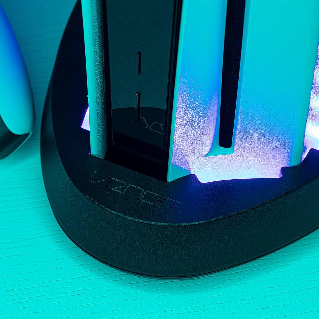 Black - Venom - PS5 LED Stand - 4
