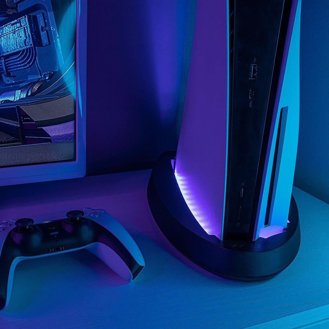 Black - Venom - PS5 LED Stand - 6