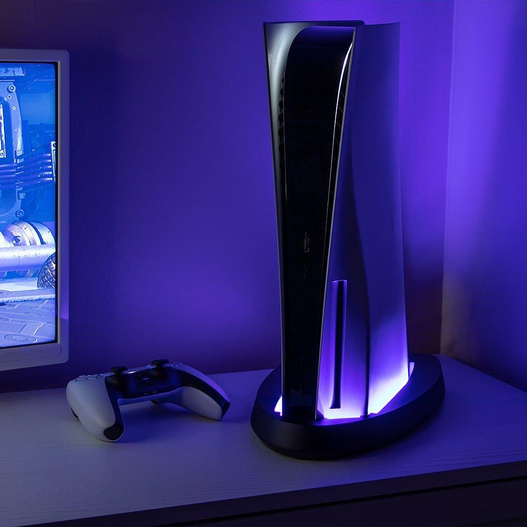 Black - Venom - PS5 LED Stand - 7