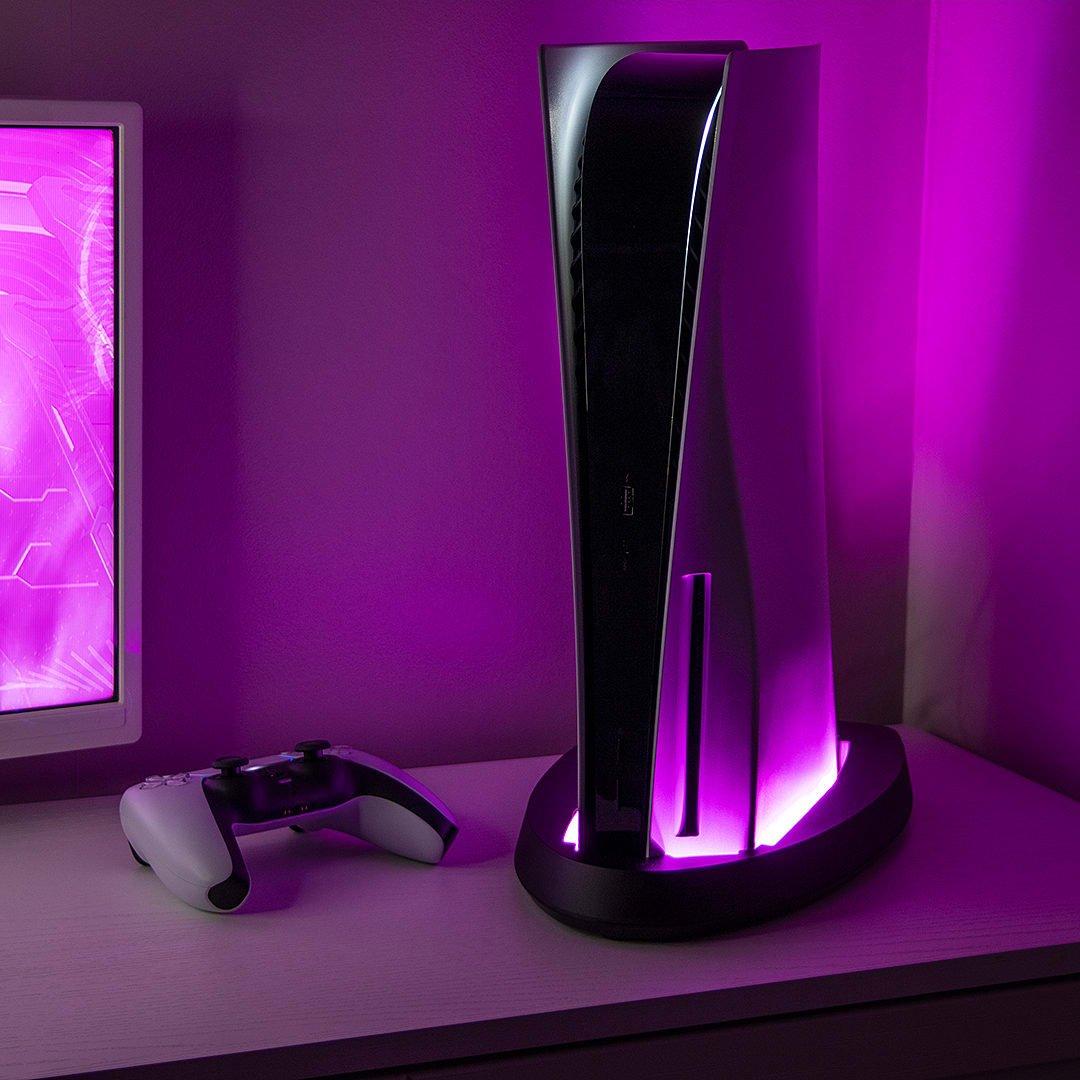Black - Venom - PS5 LED Stand - 9