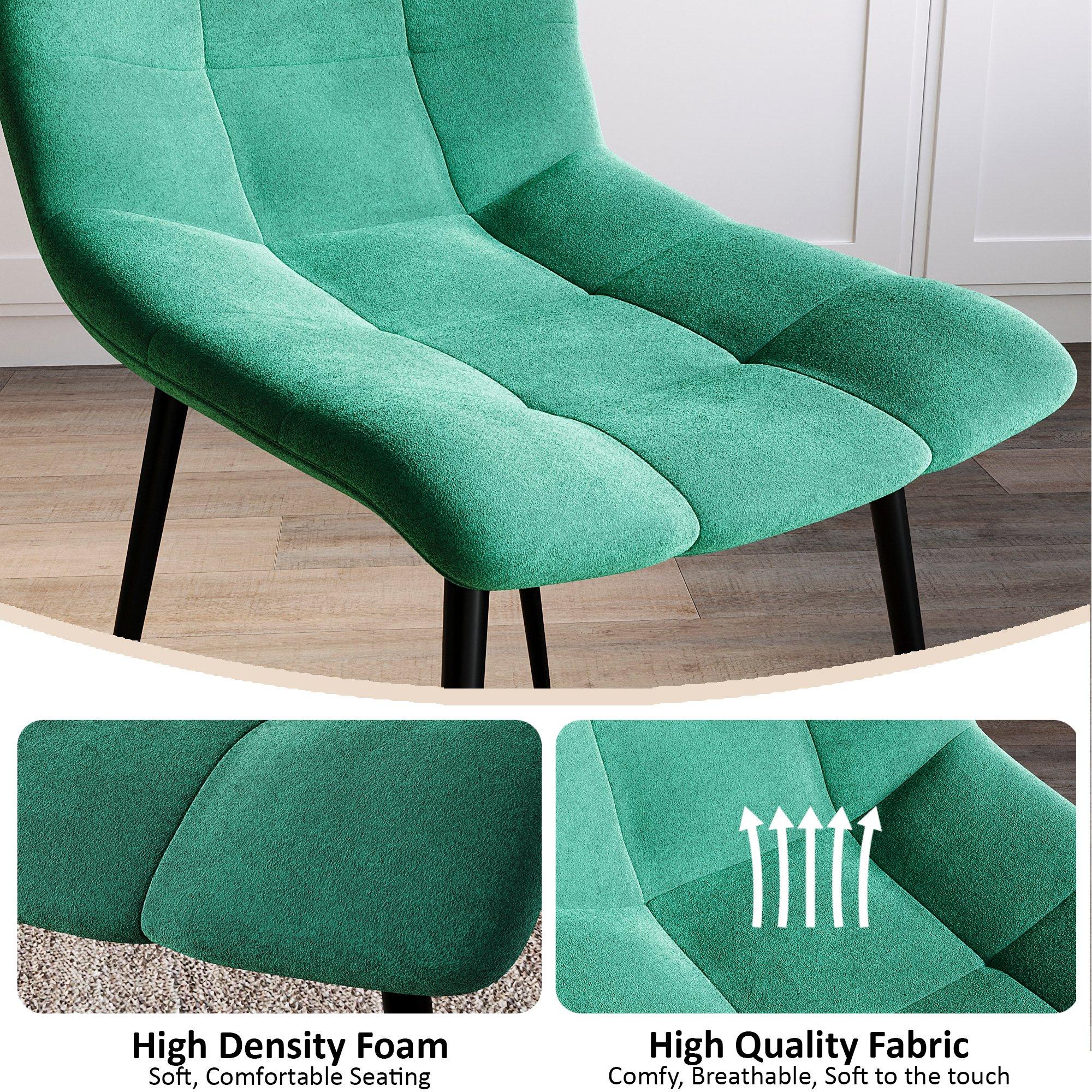 Green - Lassic - Vida Designs Richton Set Of 6 Velvet Dining Chairs - 6