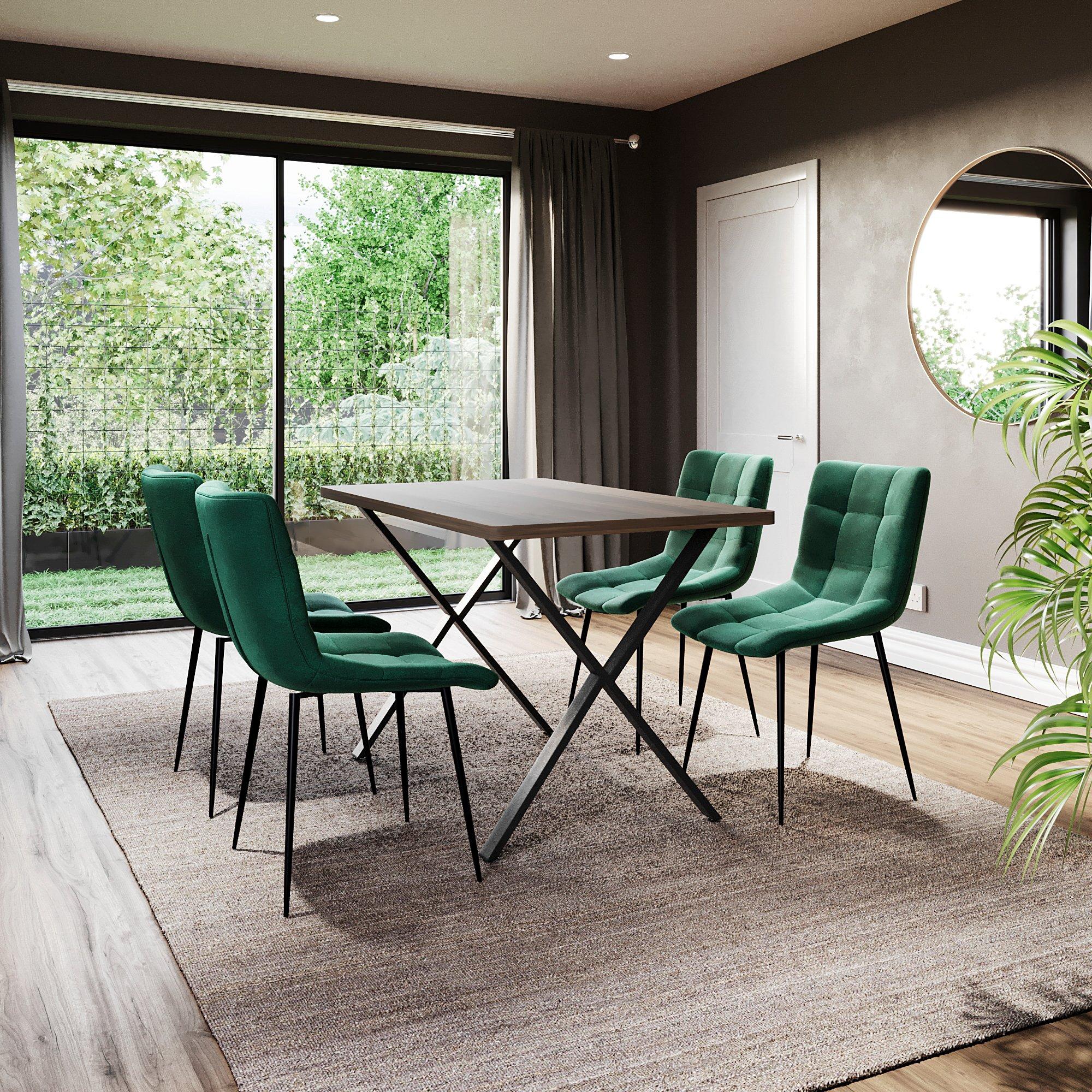 Green - Lassic - Vida Designs Richton Set Of 6 Velvet Dining Chairs - 10