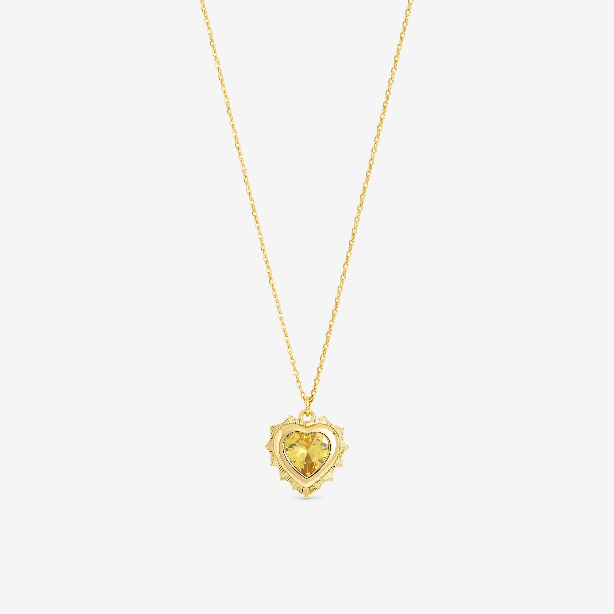 Gold - Jon Richard - Gold Plated Heart Birthstone Huggies - February - 2