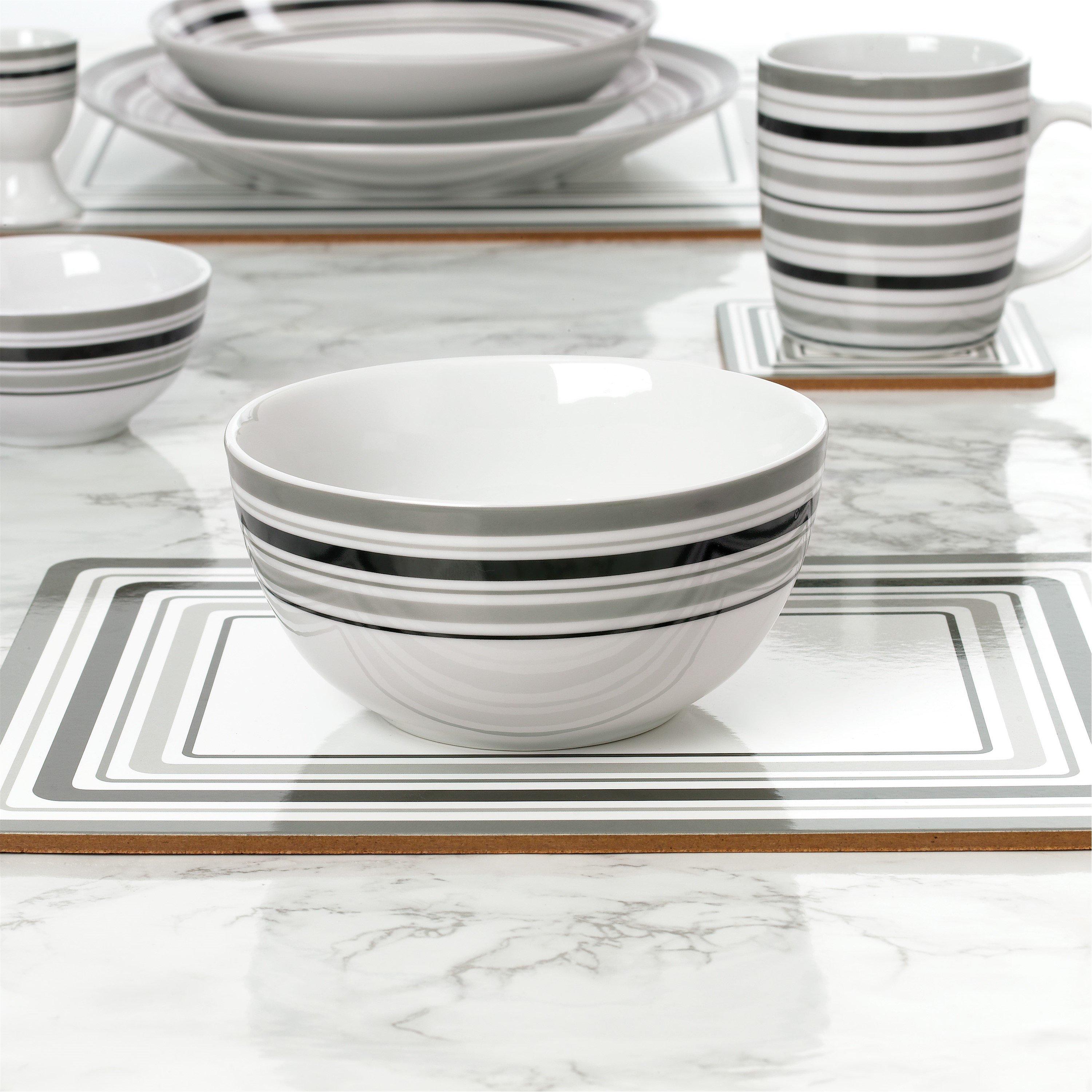 Multi - Waterside - 56pc Brompton Grey Dinner Set - 3