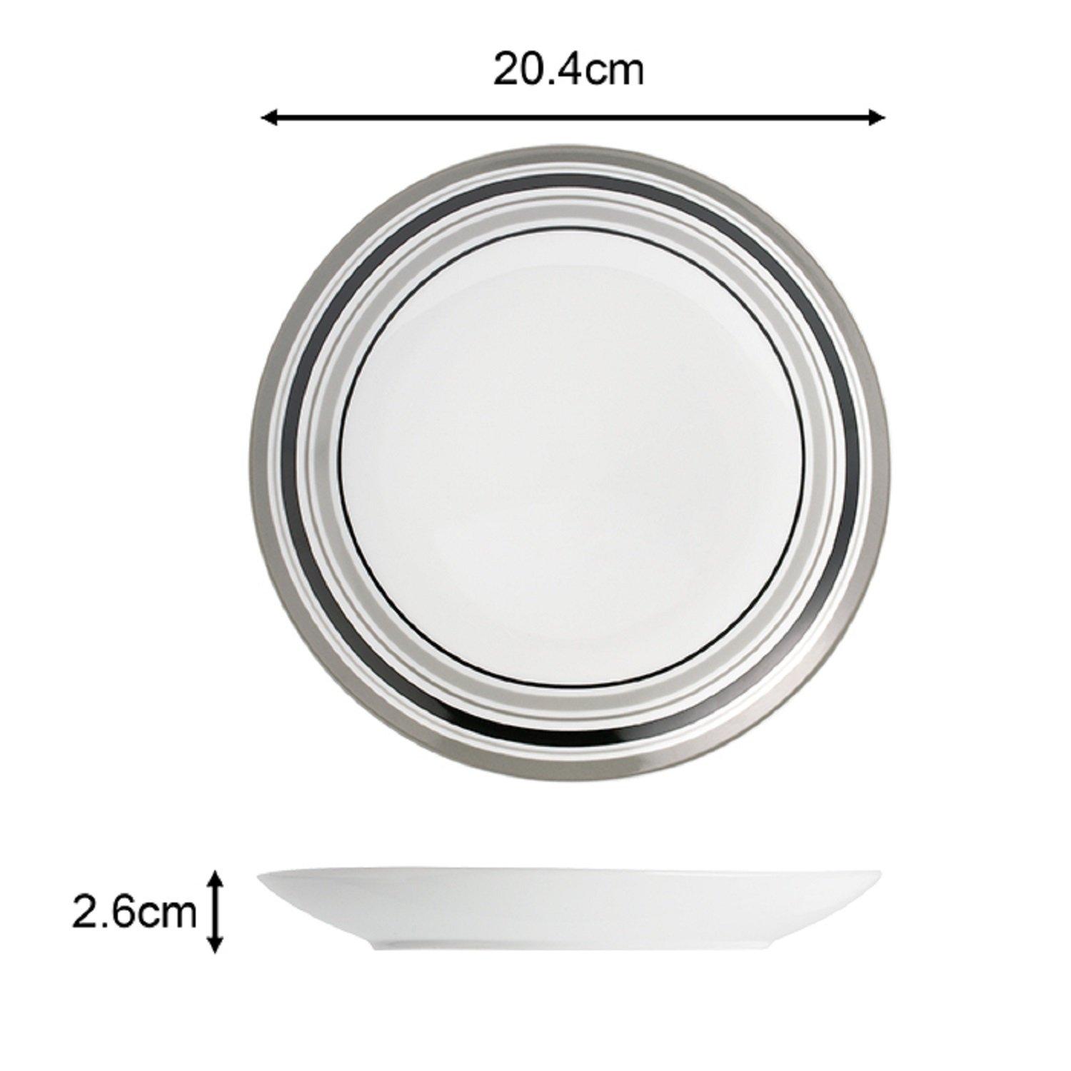 Multi - Waterside - 56pc Brompton Grey Dinner Set - 4