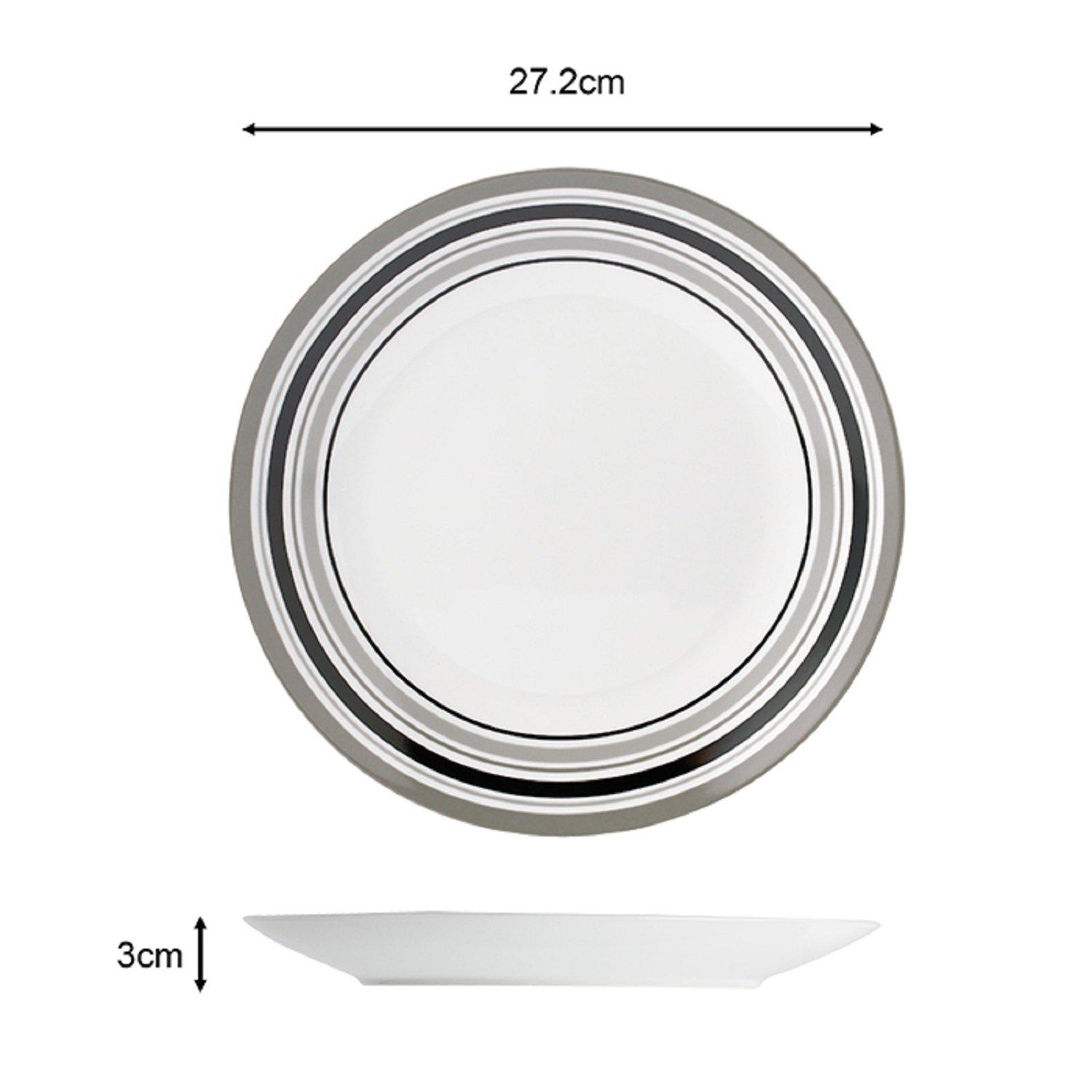 Multi - Waterside - 56pc Brompton Grey Dinner Set - 9