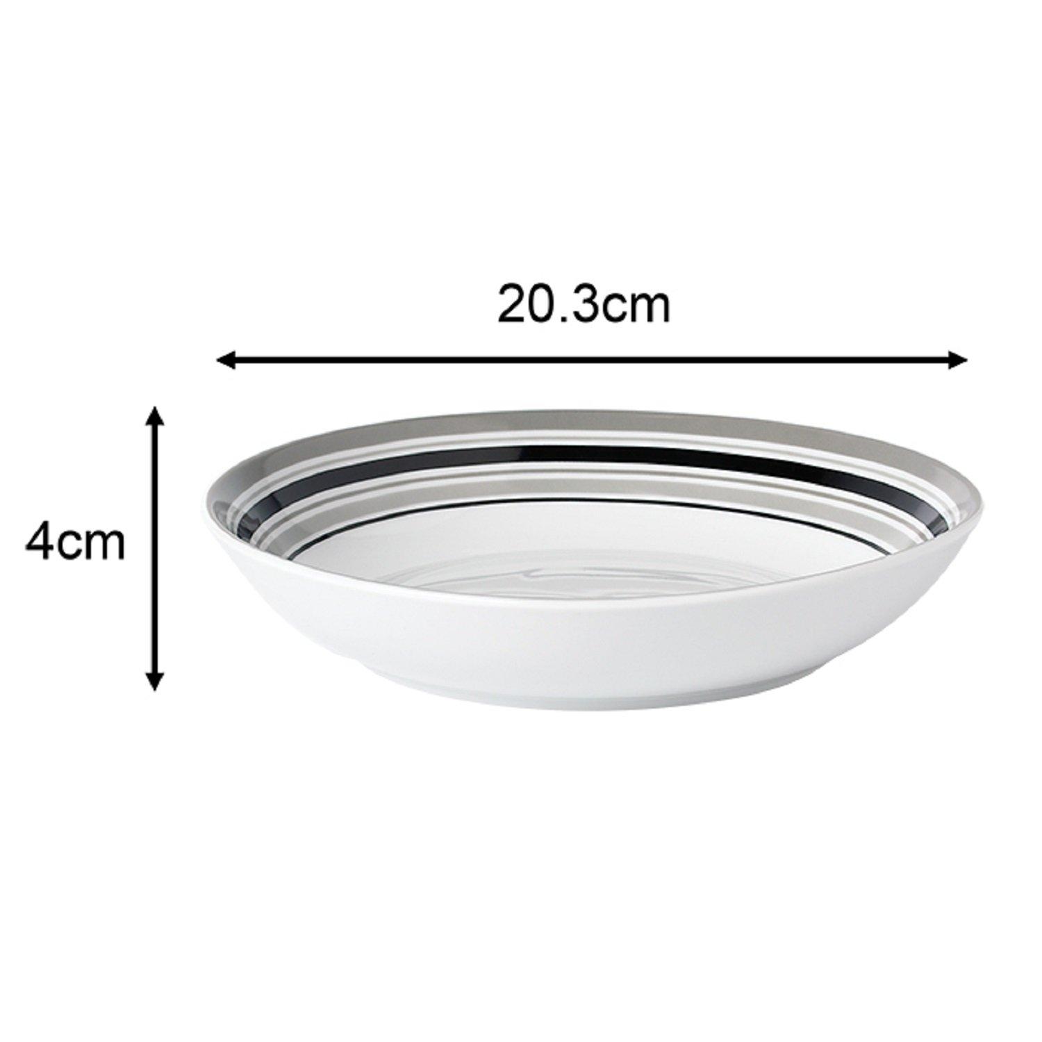 Multi - Waterside - 56pc Brompton Grey Dinner Set - 10