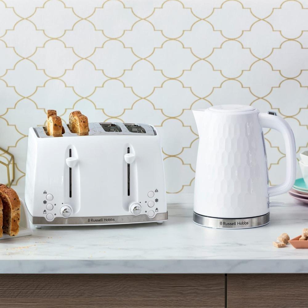Honeycomb Kettle and 4 Slice Toaster Breakfast Set