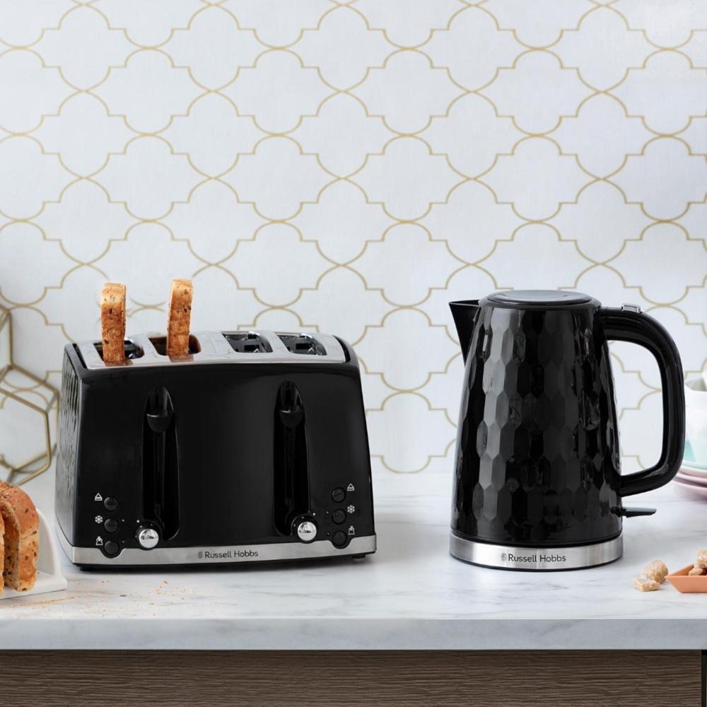 Honeycomb Kettle and 4 Slice Toaster Breakfast Set