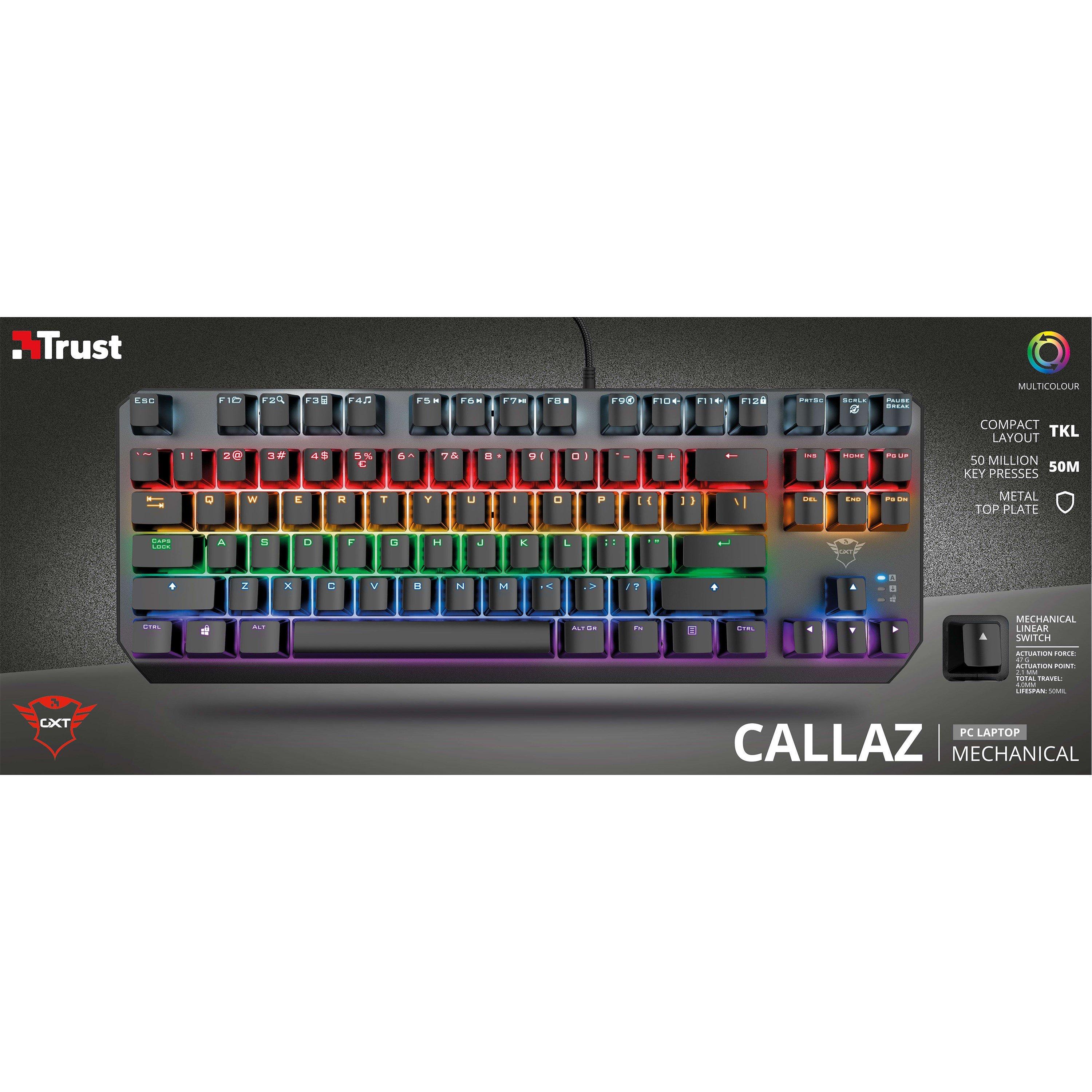 Black - Trust - GXT 834 Callaz TKL Mechanical Keyboard - 9