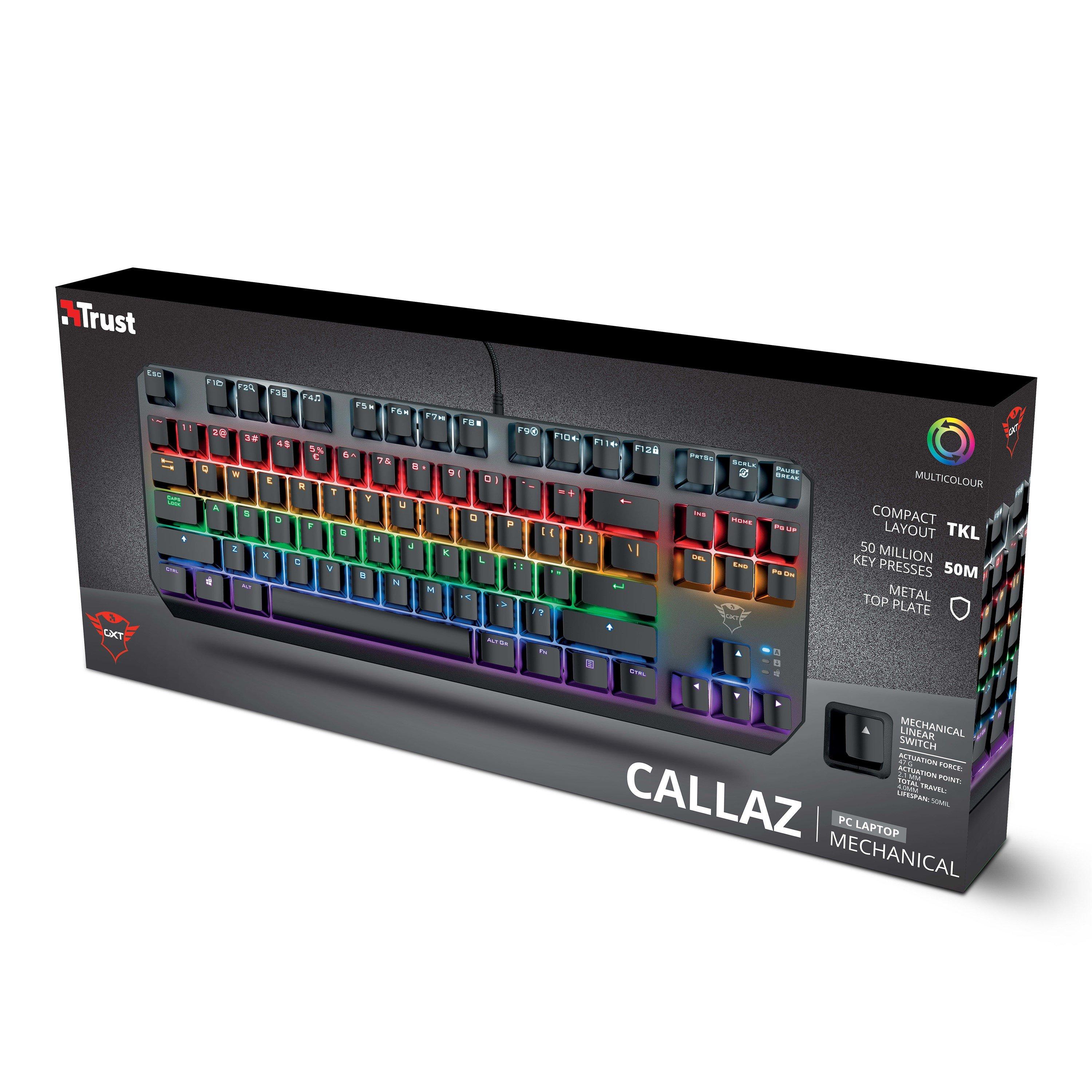 Black - Trust - GXT 834 Callaz TKL Mechanical Keyboard - 10
