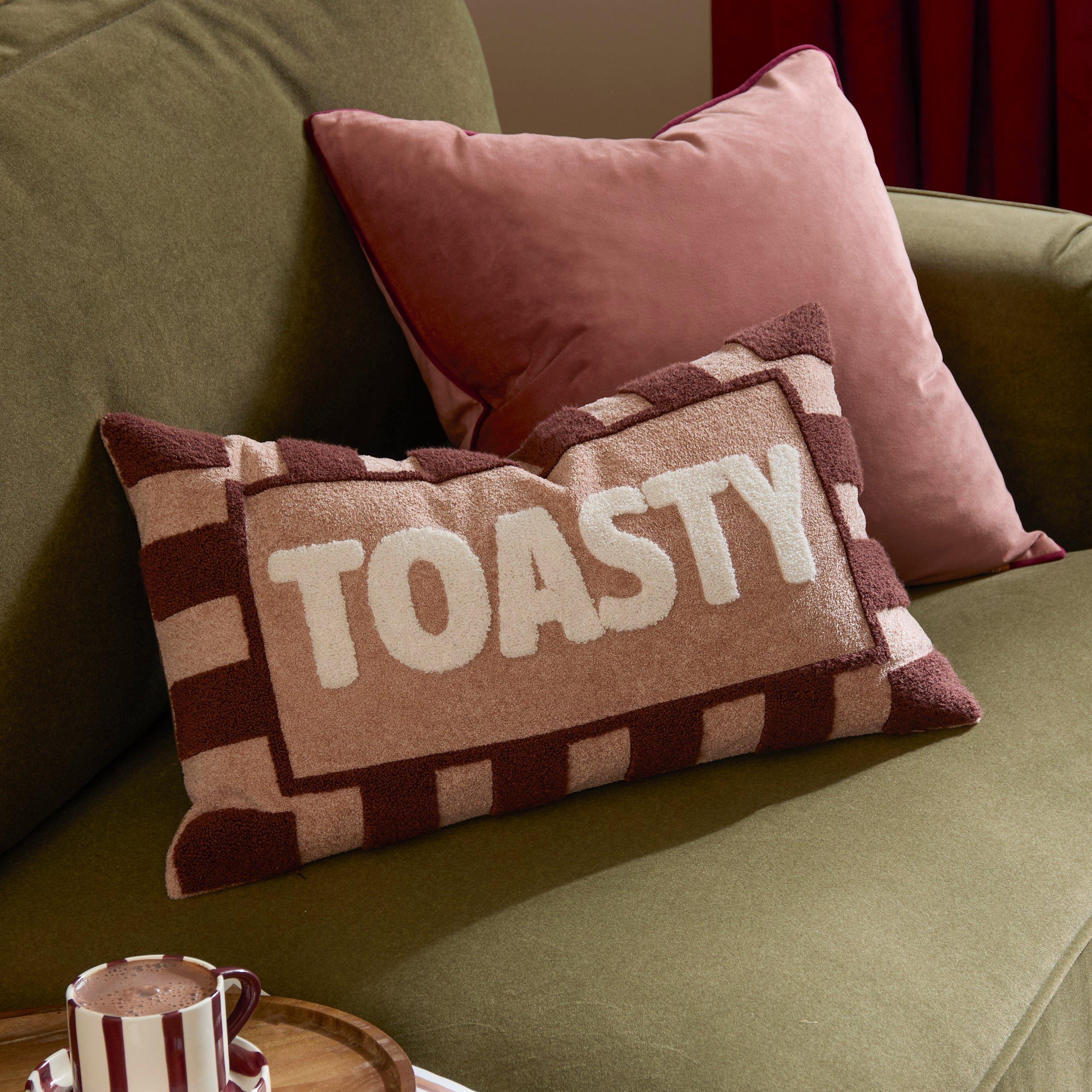Pink/Chocolate - Furn - Toasty Boucle Cushion - 2