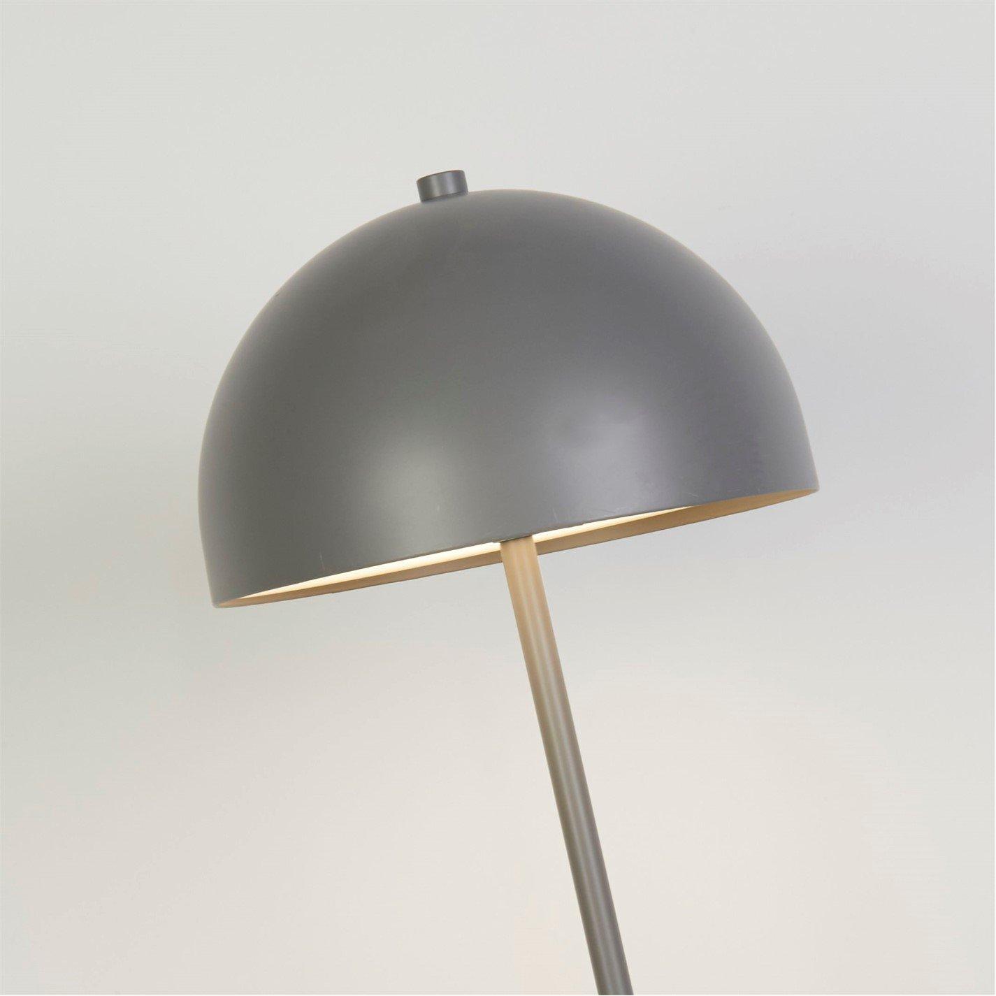 Grey - Lighting Collection - Rechargeable Grey LED Mushroom Floor Lamp - 3