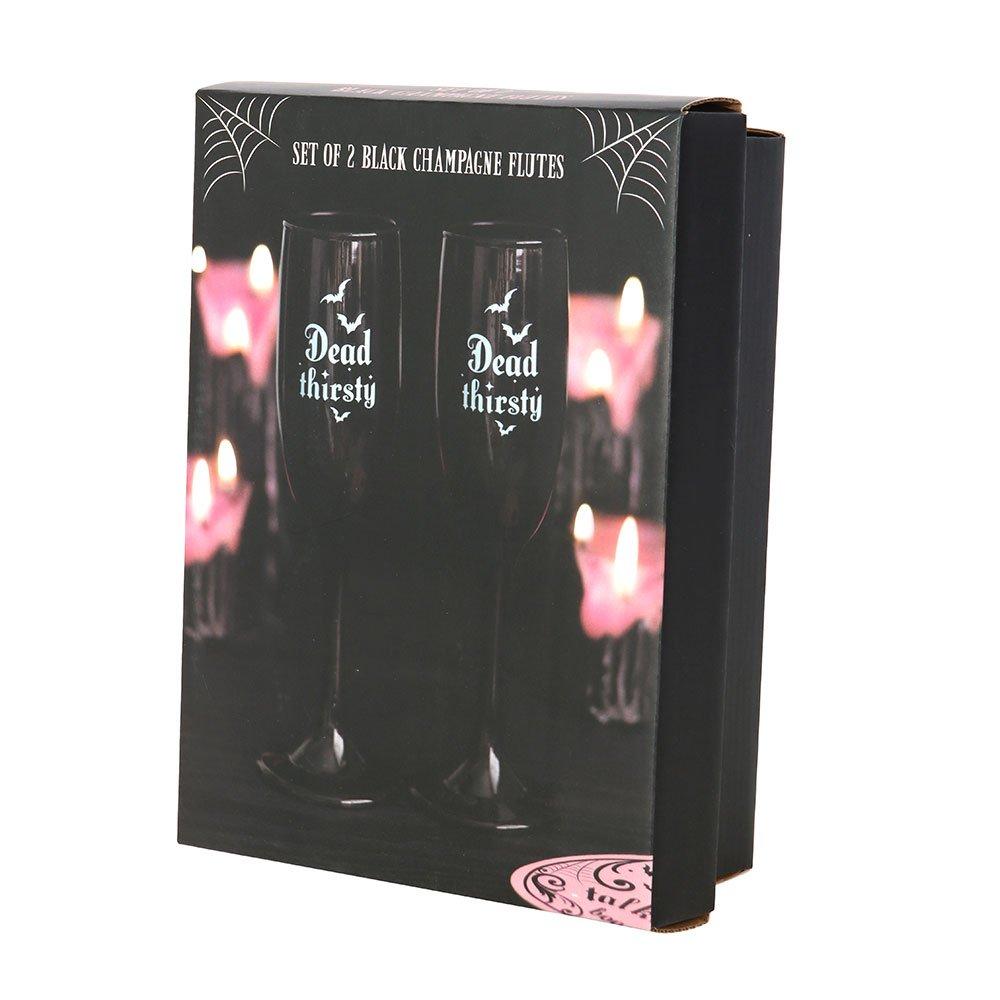 Black - Something Different - Set of 2 Dead Thirsty Champagne Flutes - 5