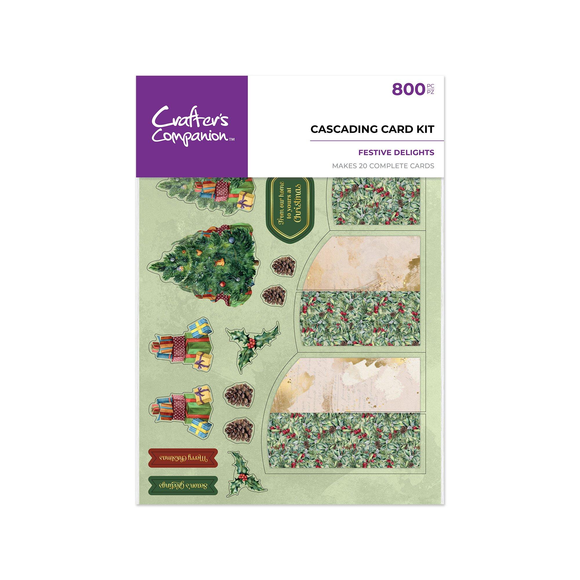 Multi - Crafters Companion - Cascading Card Kit - Festive Delights - 1
