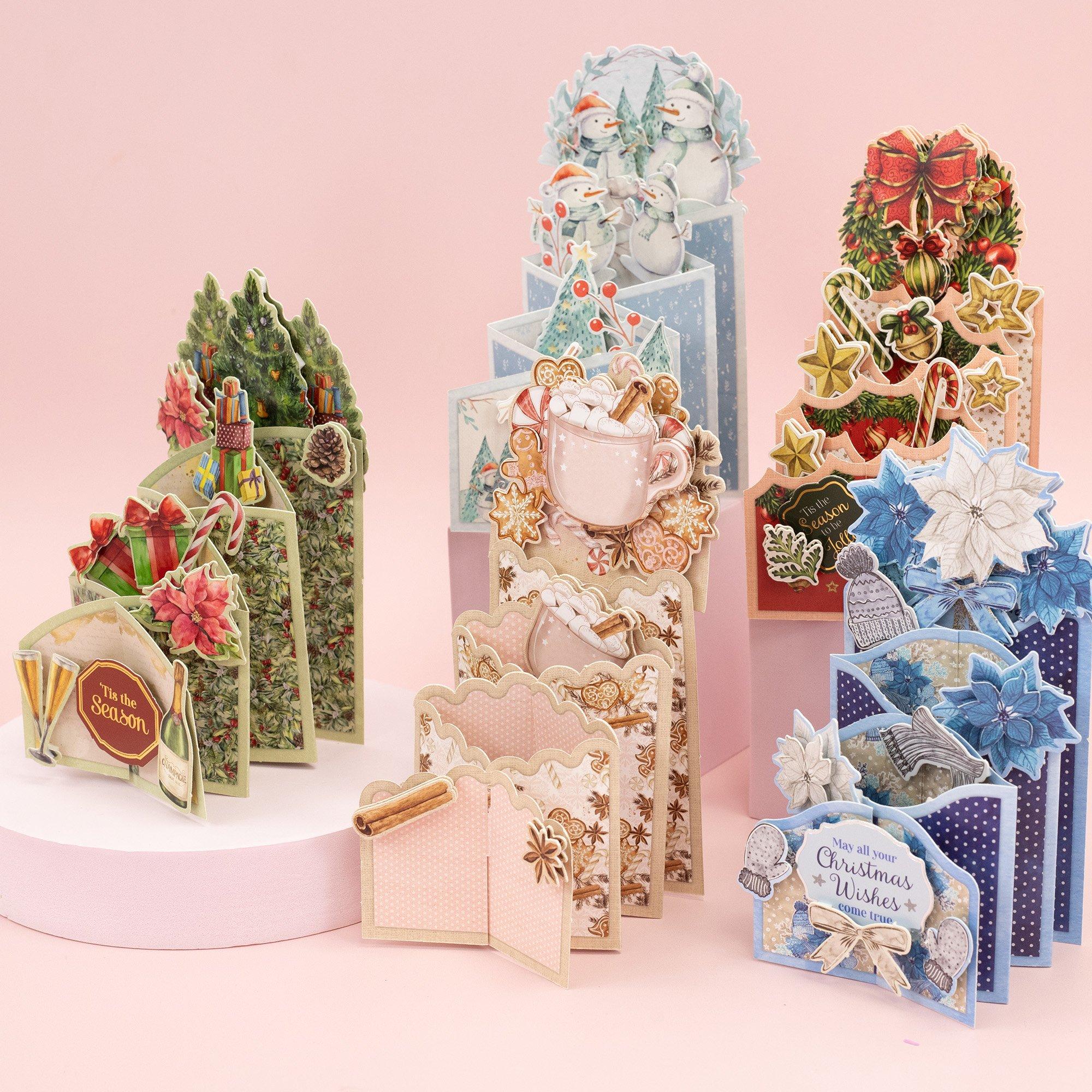 Multi - Crafters Companion - Cascading Card Kit - Festive Delights - 4