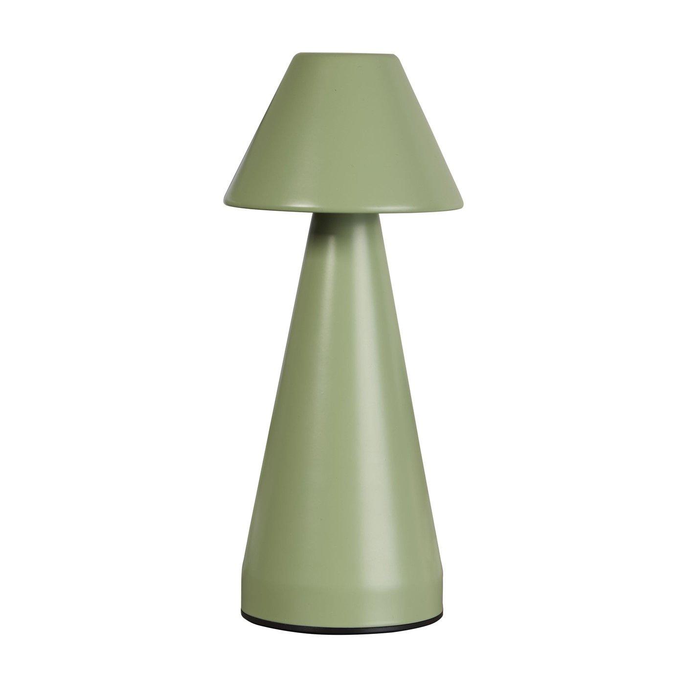 Sage And White - Lighting Collection - Rechargable Sage Cone Table Lamp - 2