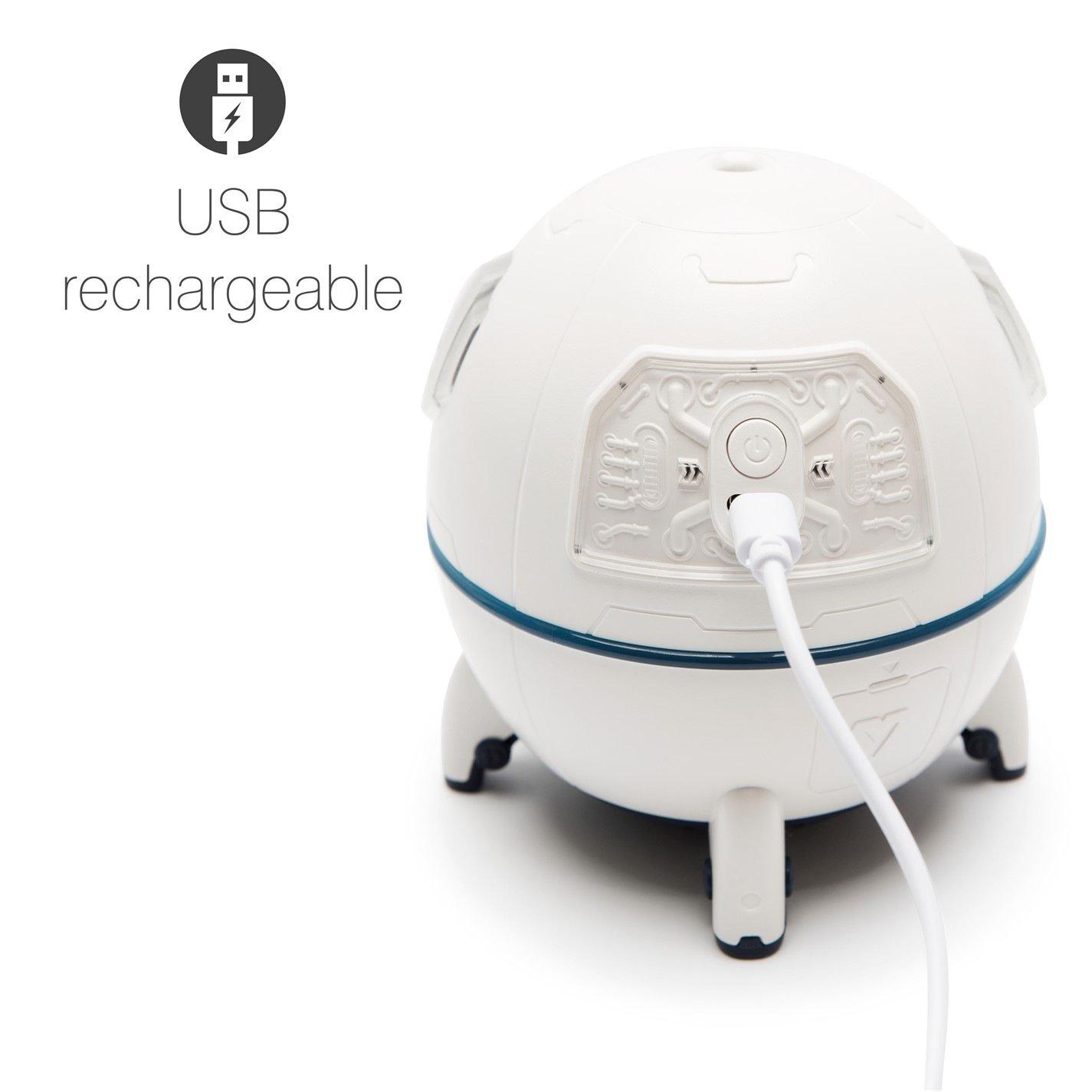 White - Rio - Rio Spaceship Essential Oil Diffuser & Night Light - 5