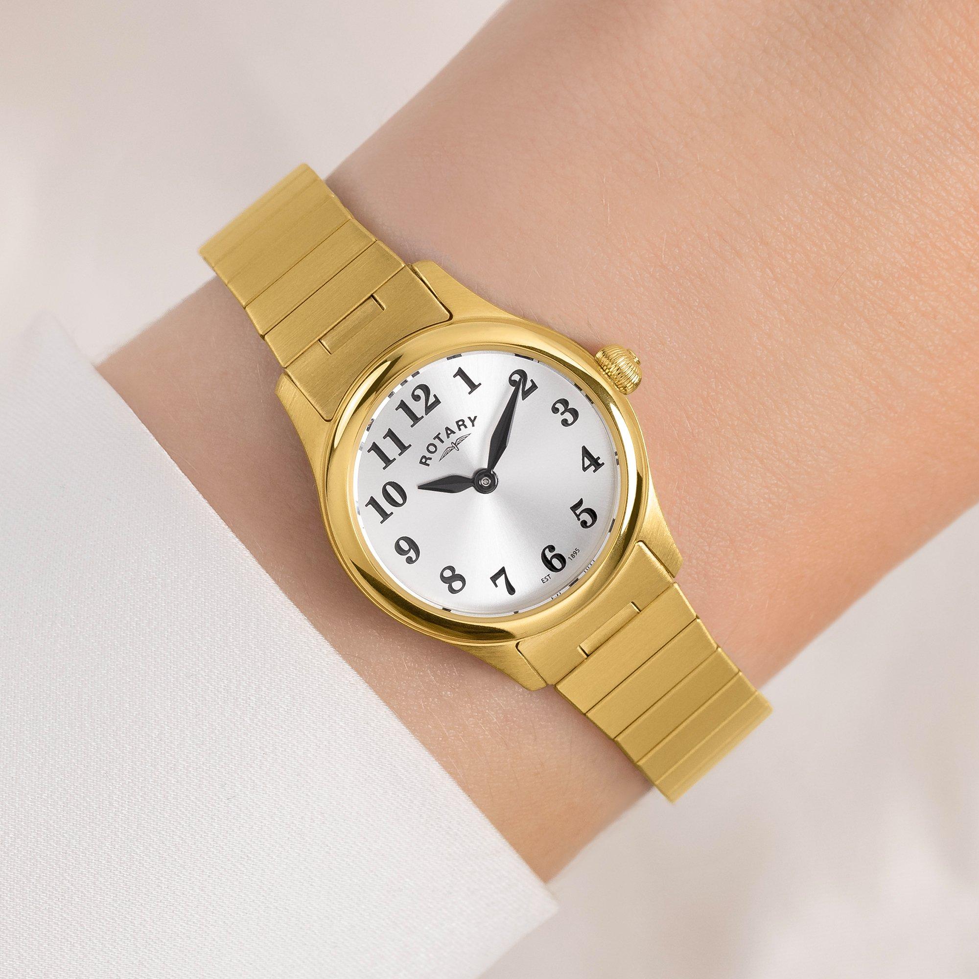 Gold - Rotary - Rotary Ladies Heritage Astoria SS Expander Watch - 3