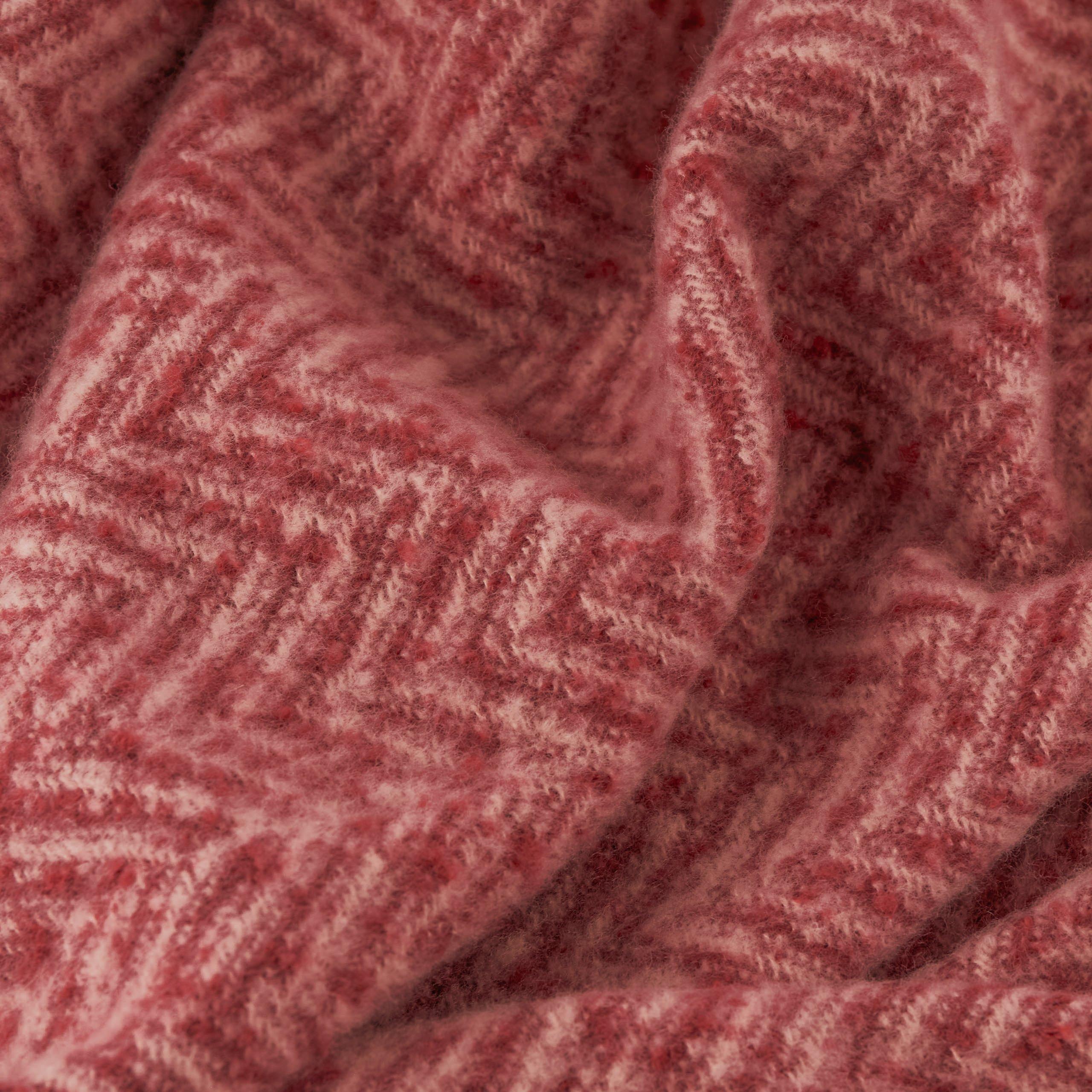 Pink/Burgundy - Furn - Tweedie Brushed Herringbone Throw - 3