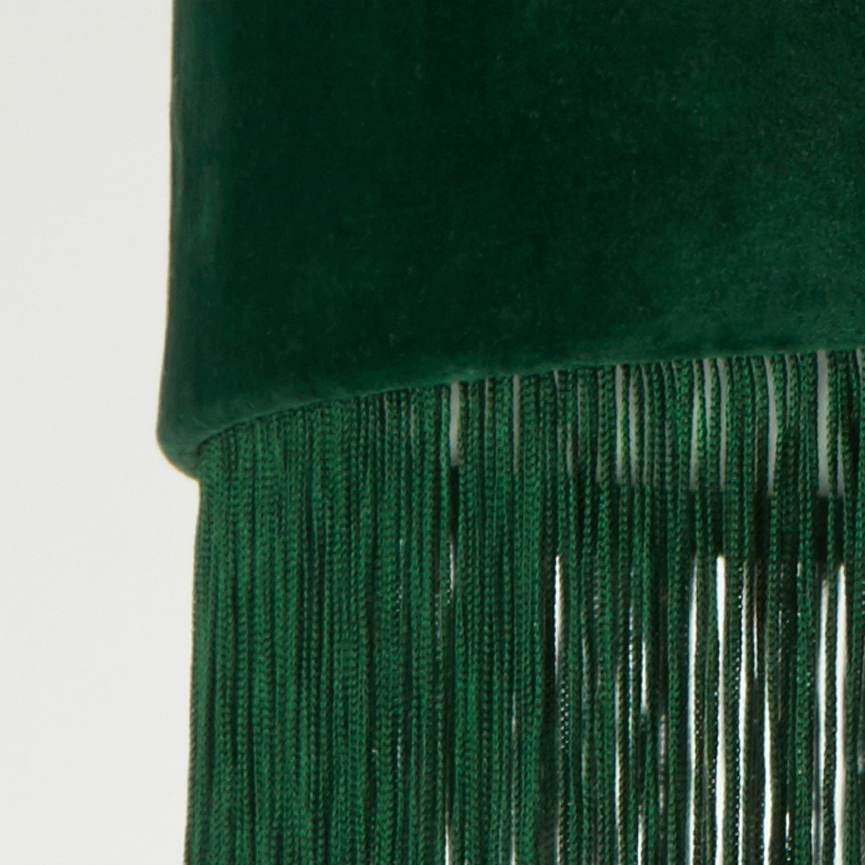 Green - Lighting Collection - Velvet Fringe Shade - Green - 4