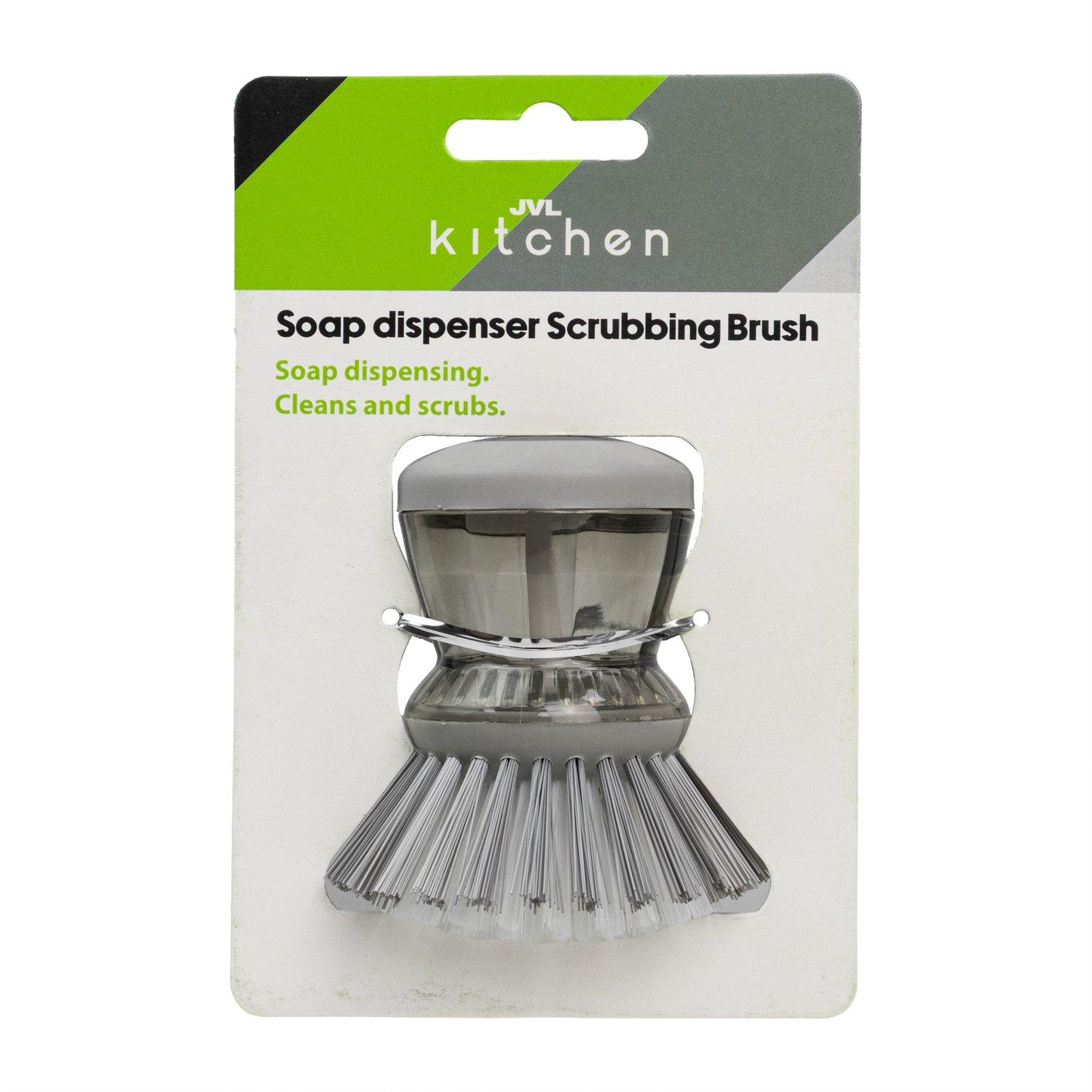 Grey - JVL - JVL Sesha Dish Drying Mat & Cleaning Brush Bundle - 2