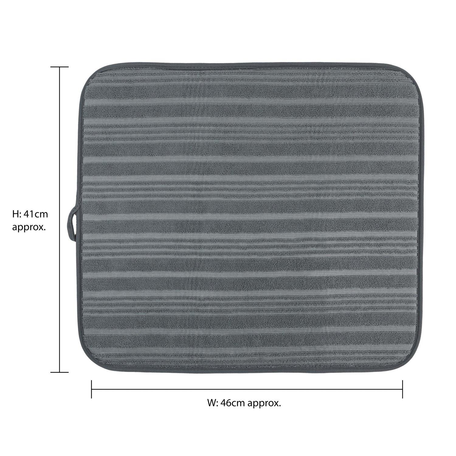 Grey - JVL - JVL Sesha Dish Drying Mat & Cleaning Brush Bundle - 7