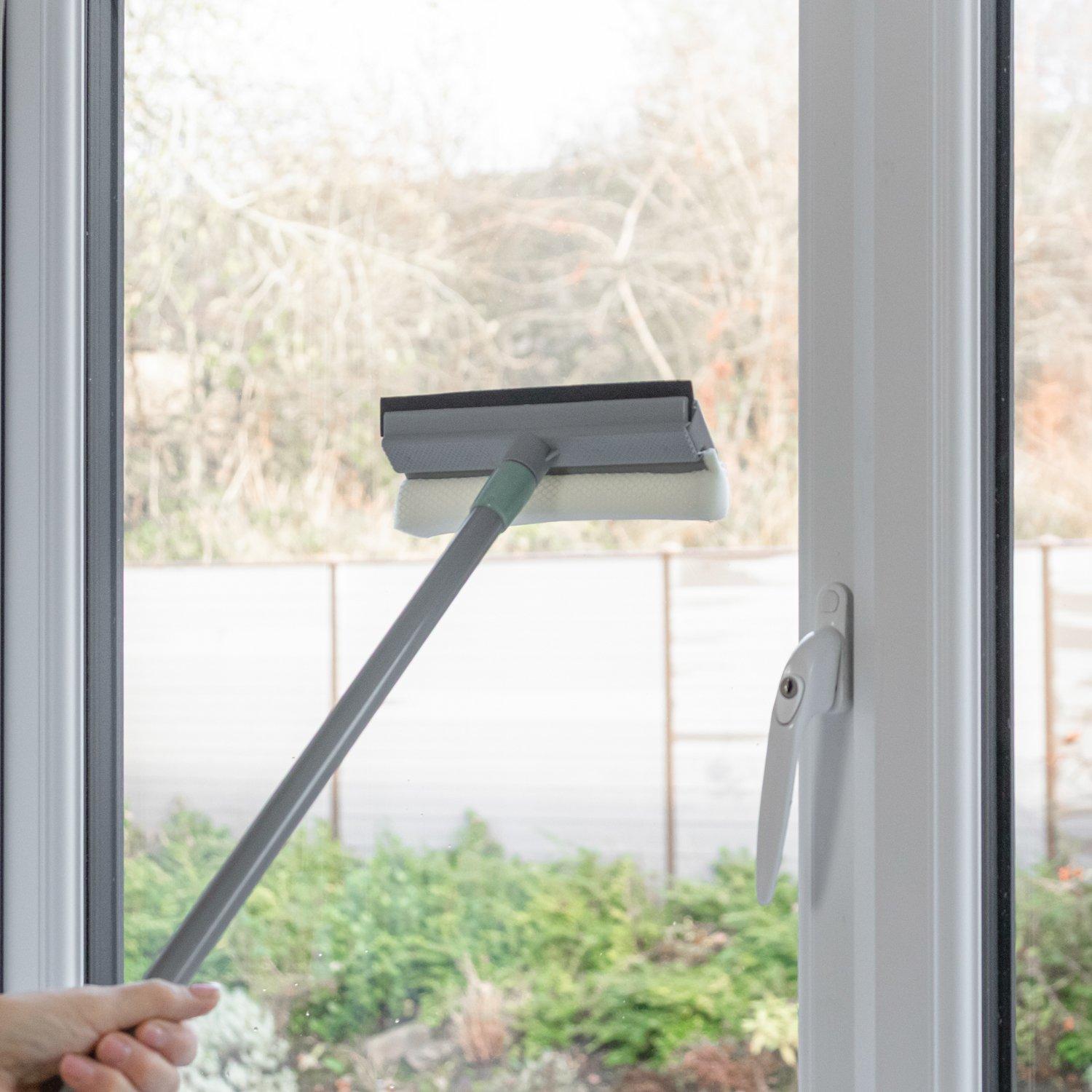 Grey - JVL - JVL Extendable Sponge Window Cleaner - Grey - 8
