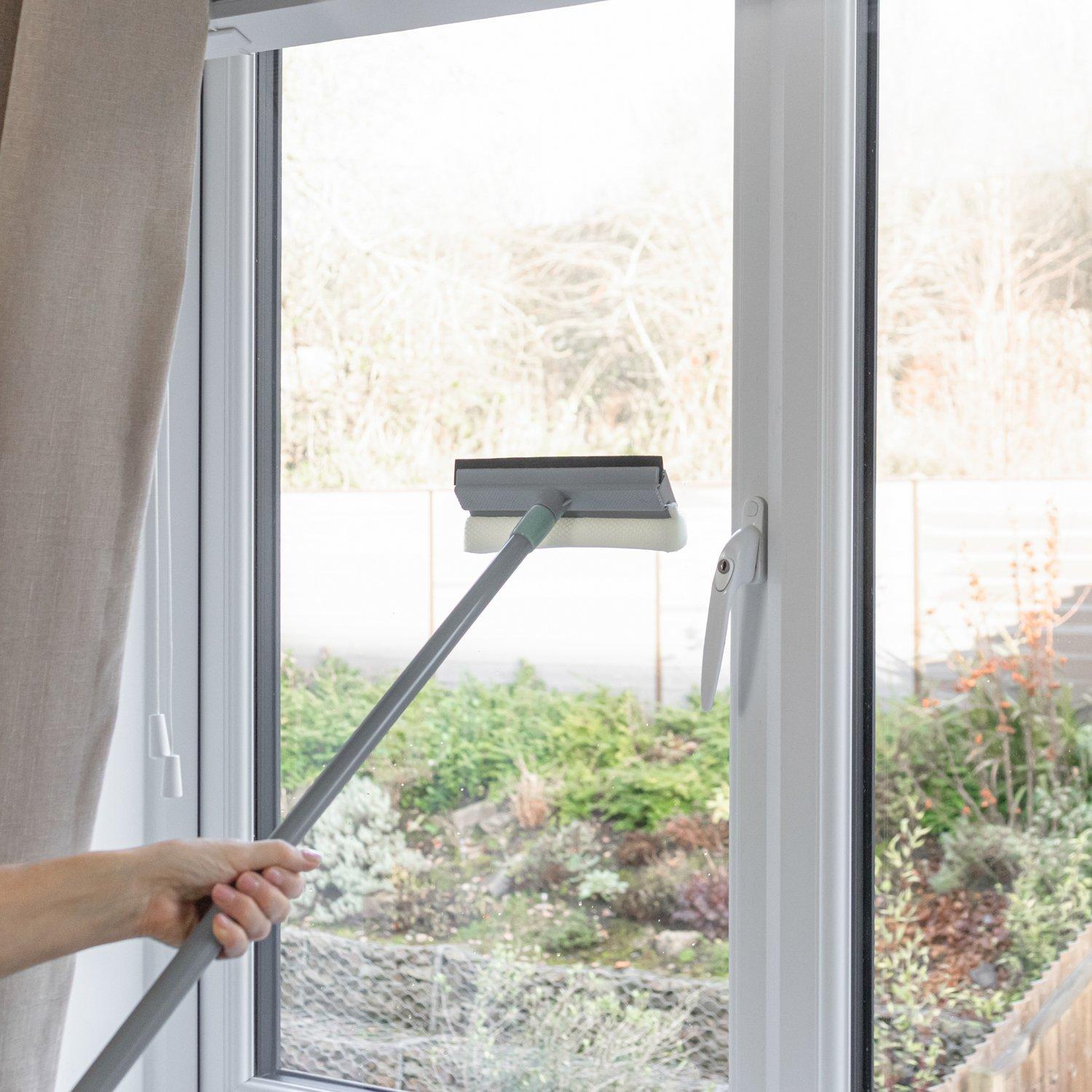 Grey - JVL - JVL Extendable Sponge Window Cleaner - Grey - 9