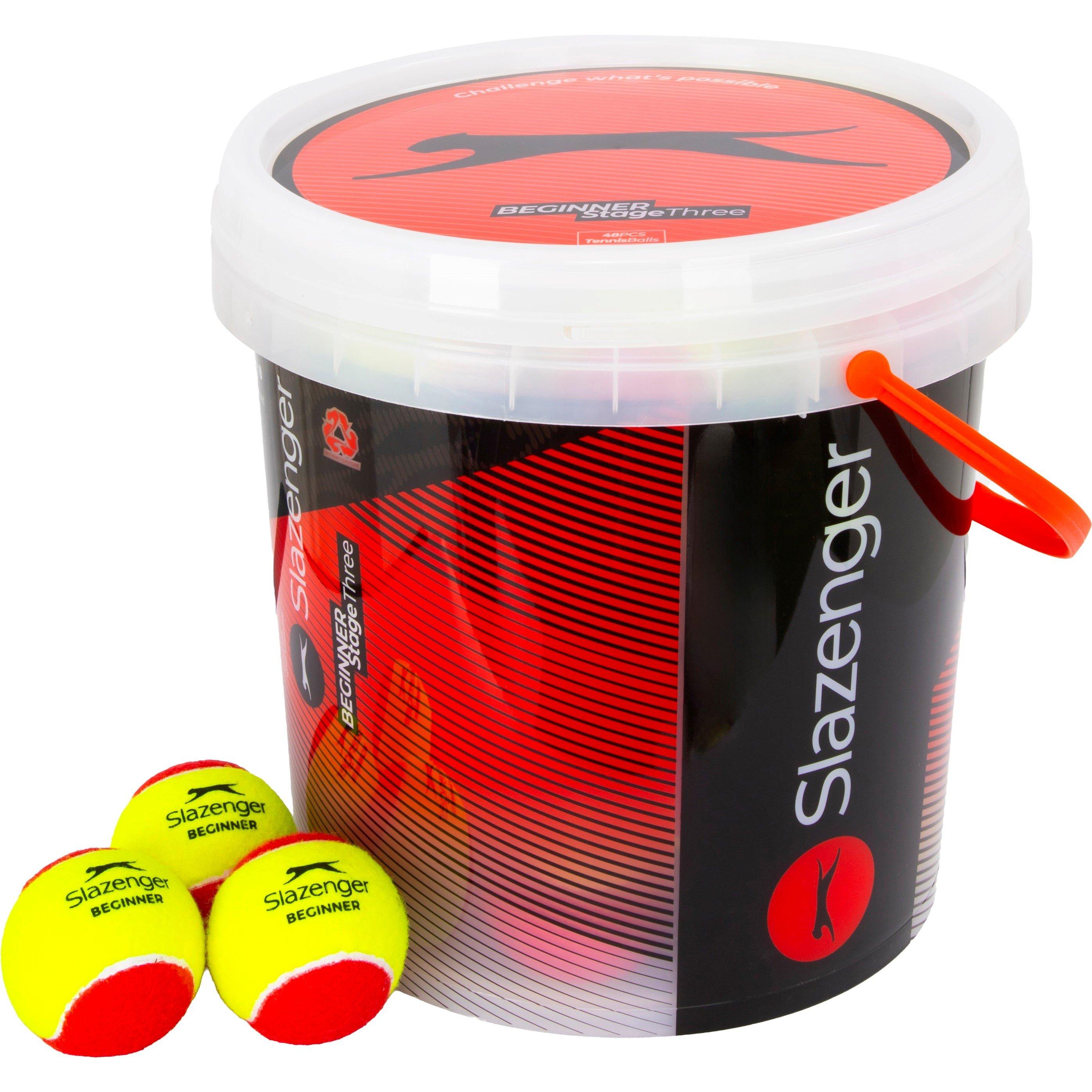 Slazenger  Beginner Tennis Red Bucket (48 Balls) - Neutral