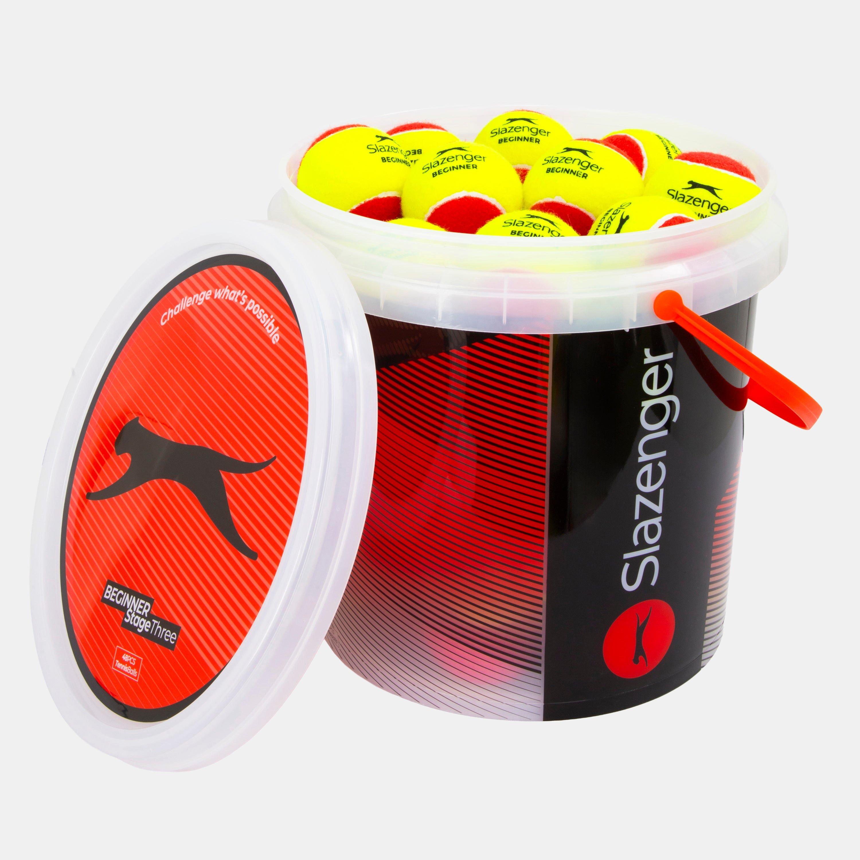 Neutral - Slazenger - Slazenger Beginner Tennis Red Bucket (48 Balls) - 2
