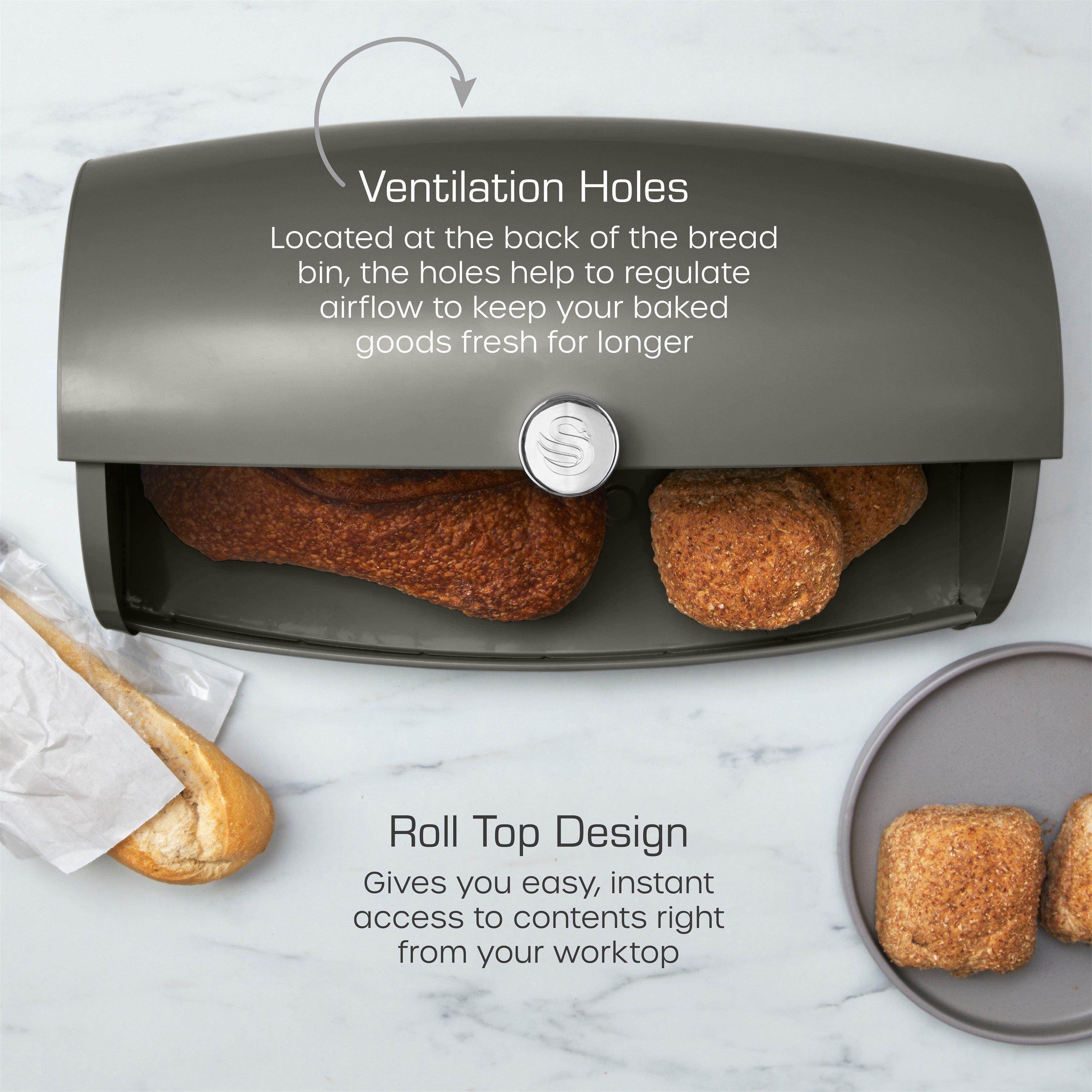 Graphite - Swan - Townhouse Bread Bin Graphite - 4