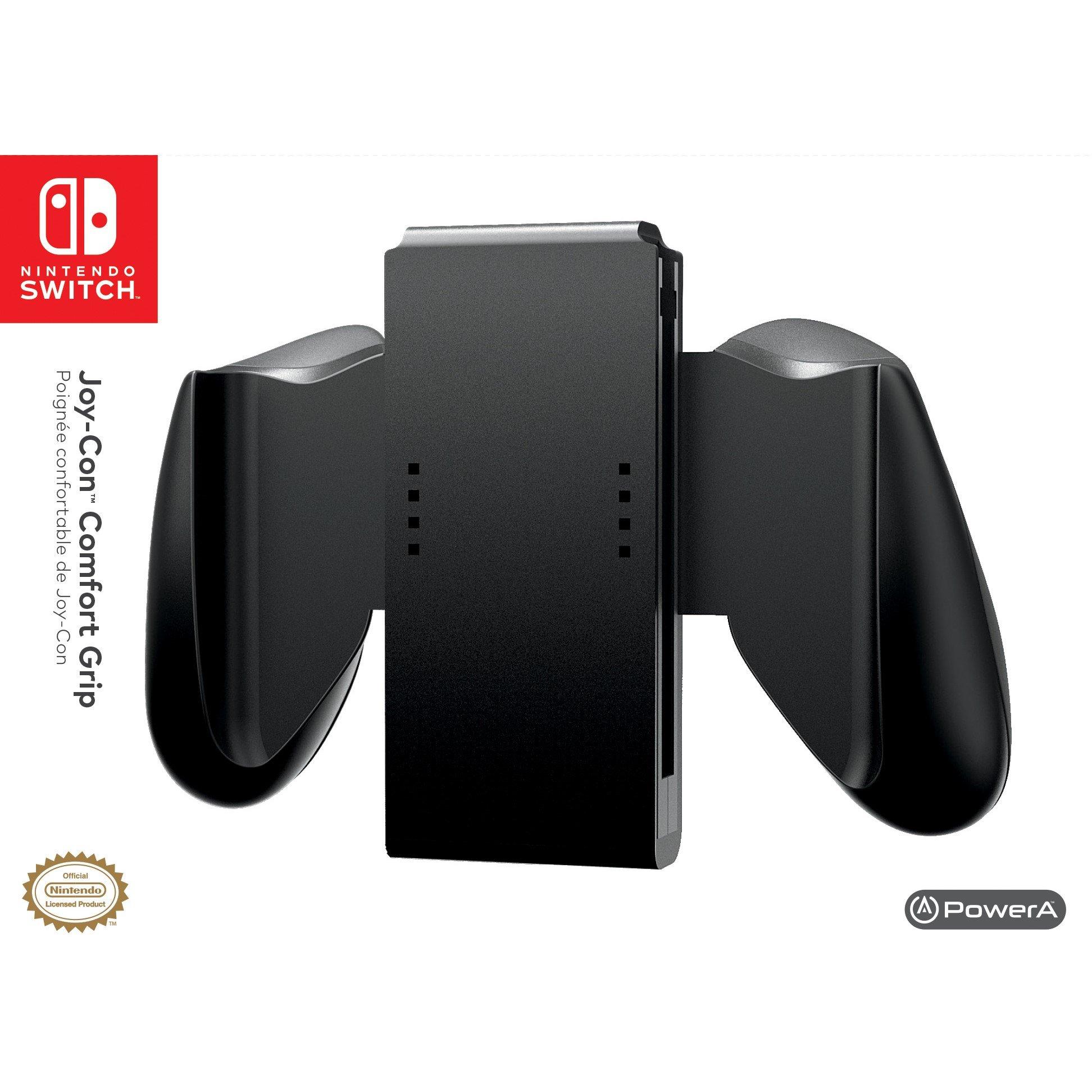 Black - PowerA - Joy-Con Comfort Grip for Nintendo Switch - Black - 1