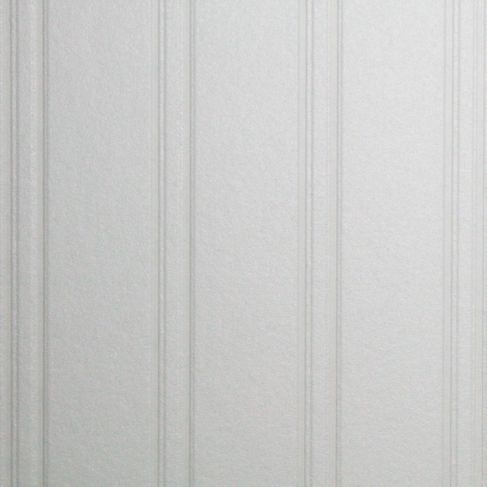 White - Superfresco Paintable - Beadboard White Durable Wallpaper - 3