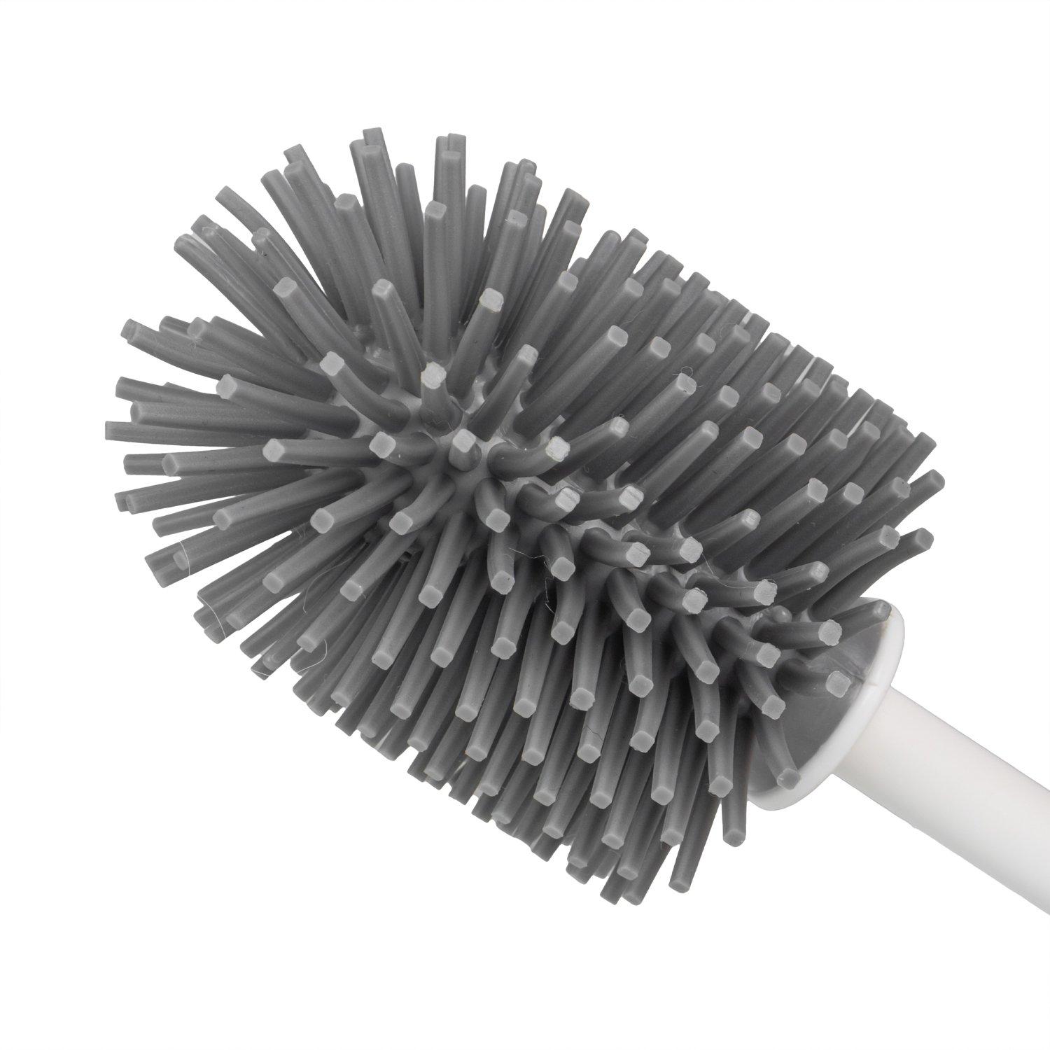 Grey - JVL - JVL Toilet Brush with TPR Bristles ¿ Grey - 3