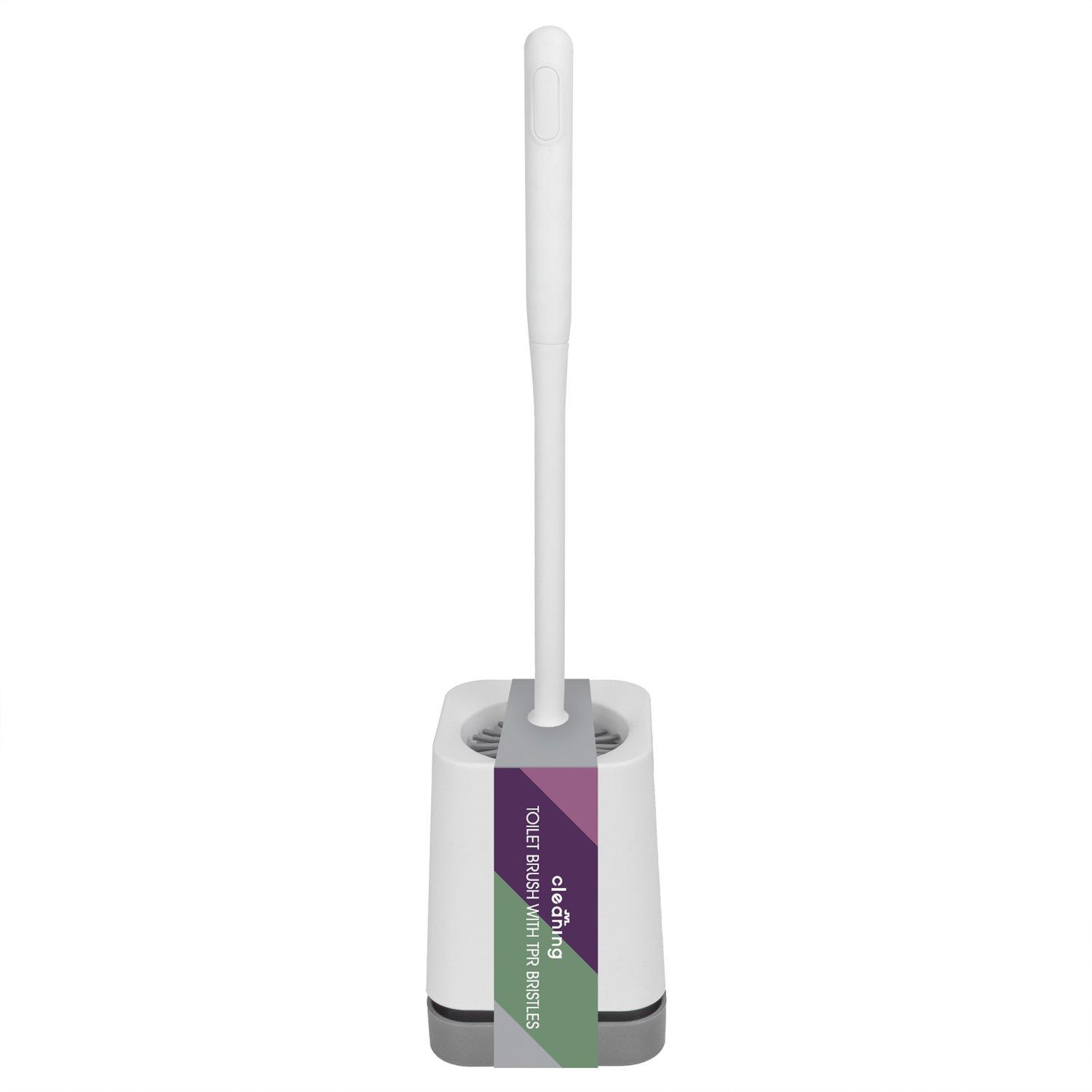 Grey - JVL - JVL Toilet Brush with TPR Bristles ¿ Grey - 5