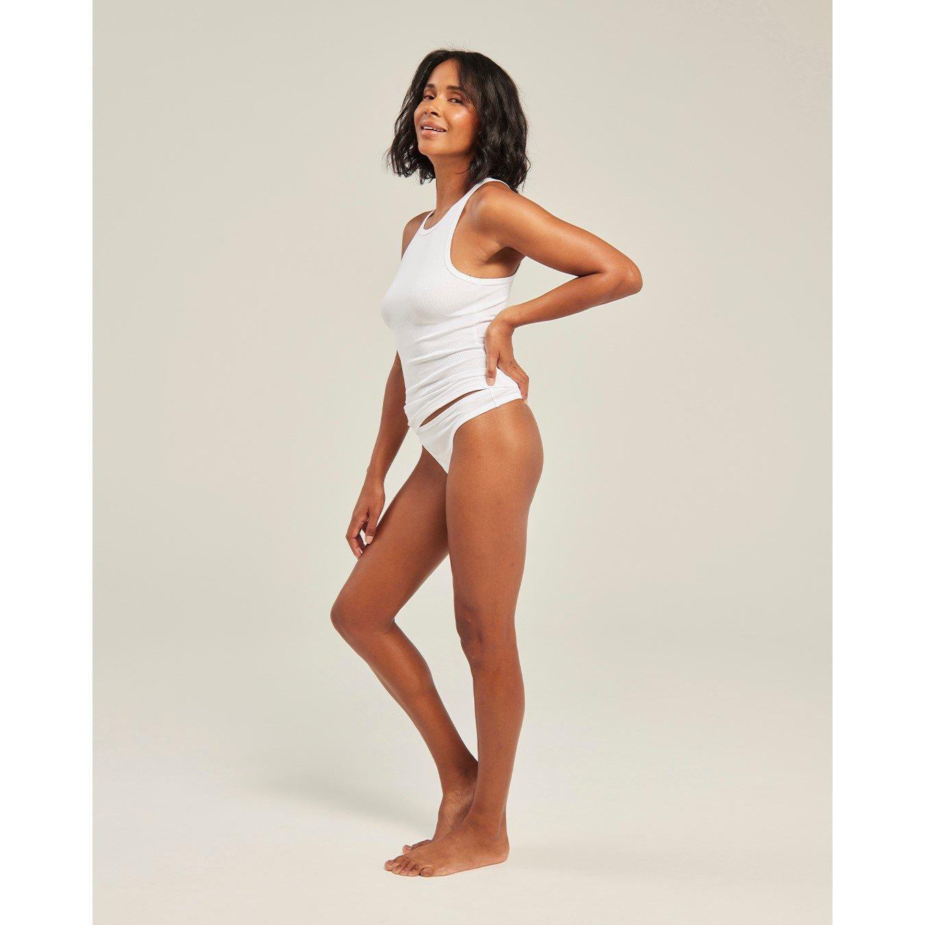 White - Nudea - THE DIPPED THONG 2 PACK ORGANIC COTTON LOUNGE - 3