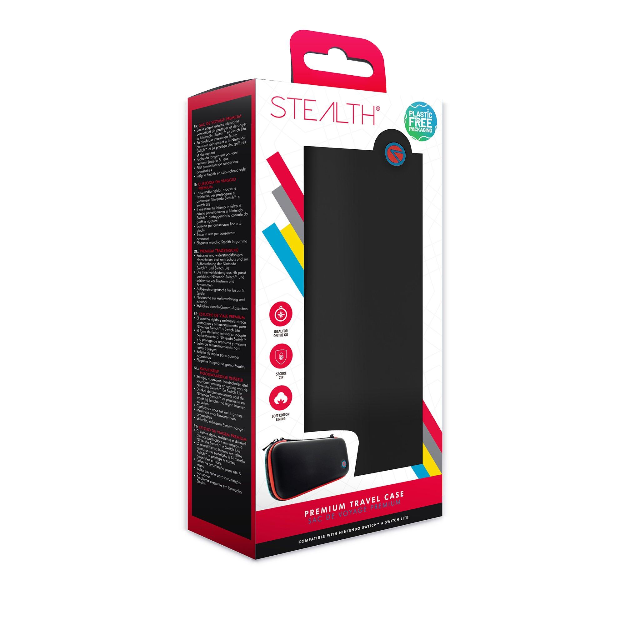 Zwart - Stealth - Premium Travel Case for Nintendo Switch - 2