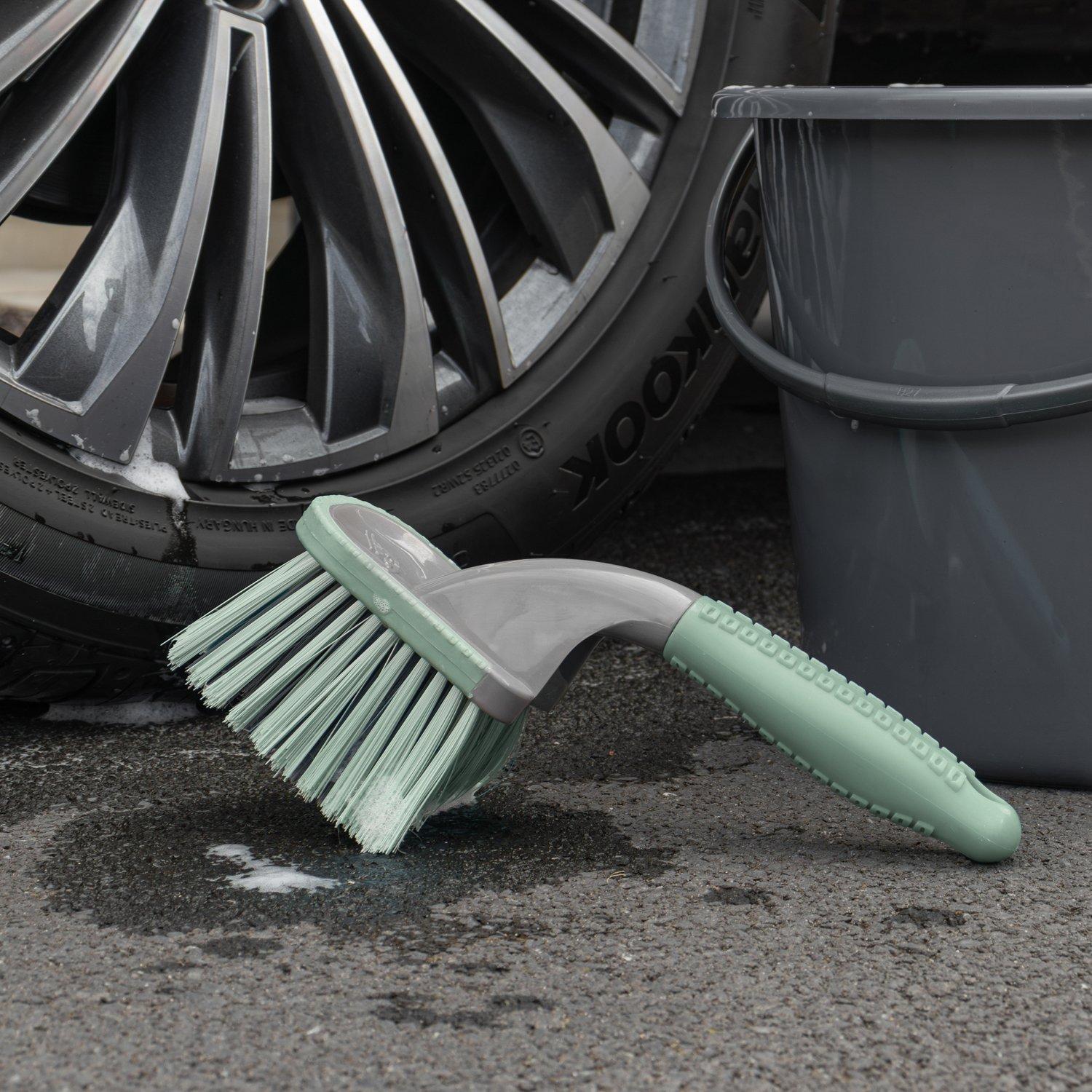 Grey - JVL - JVL Heavy Duty Multi-Purpose Brush - Short Handle - 8