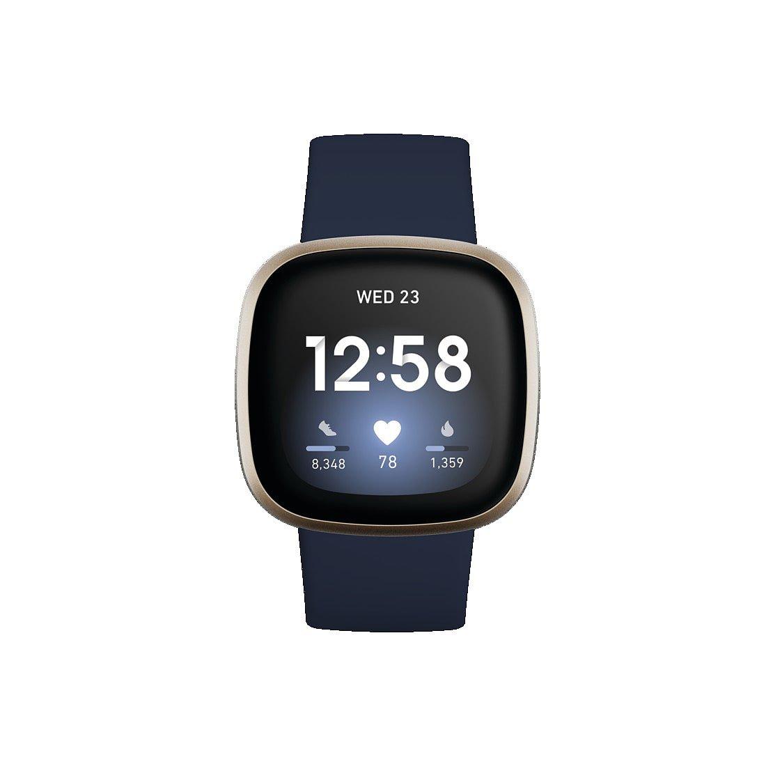 Elektronica - Fitbit - FitBit Versa 3 Midnight/Soft Gold - 2