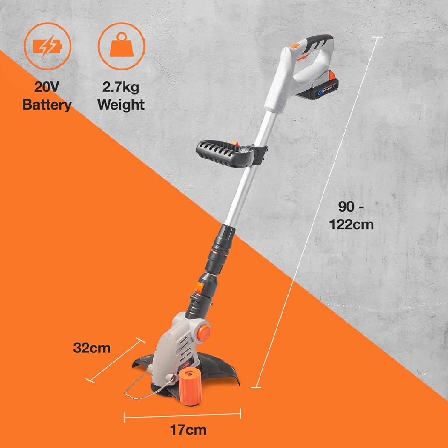 Grey - VonHaus - VonHaus Cordless Grass Trimmer – Electric - 8