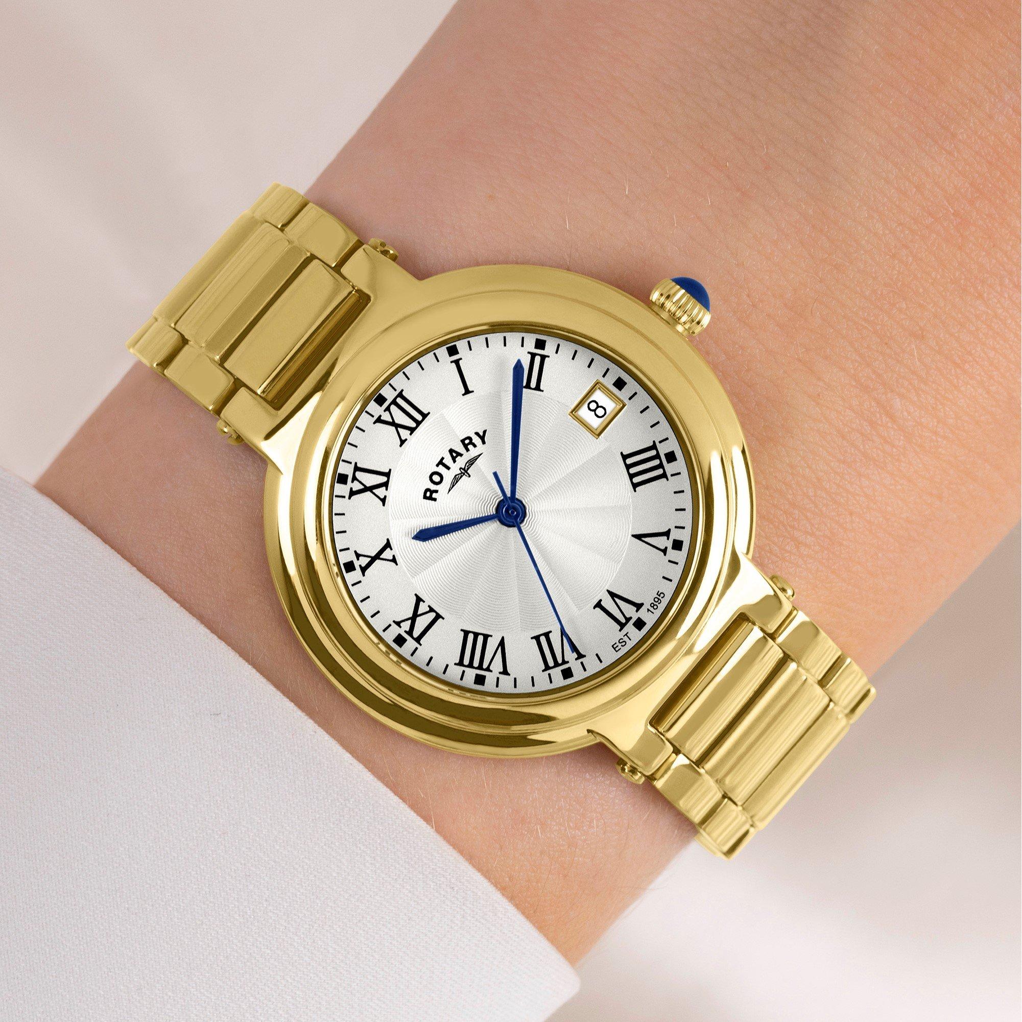Gold - Rotary - Rotary Ladies Heritage Gold SS Bracelet Watch - 3
