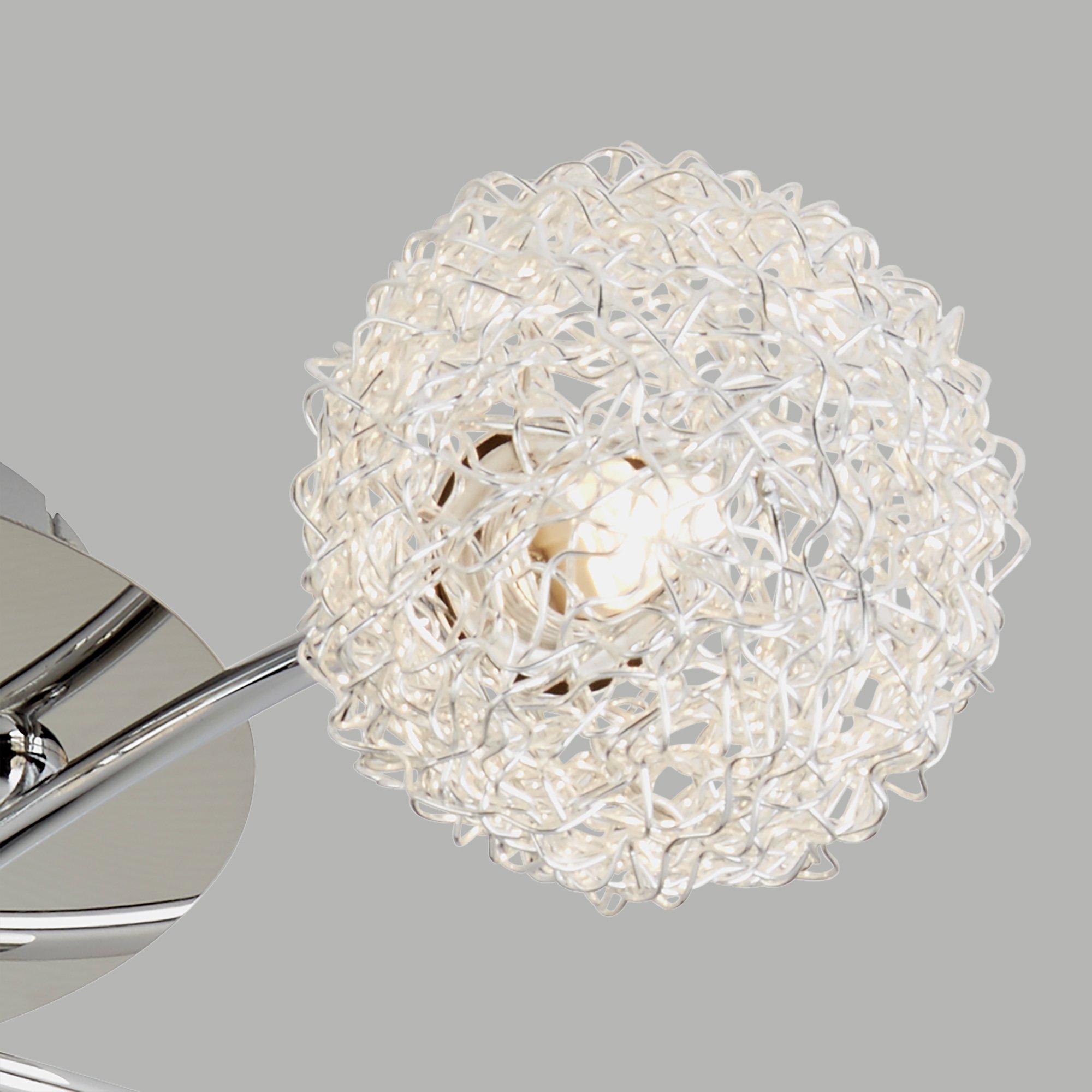 Chrome - Lighting Collection - 5lt Ceiling Flush - Chrome & Aluminium - 4