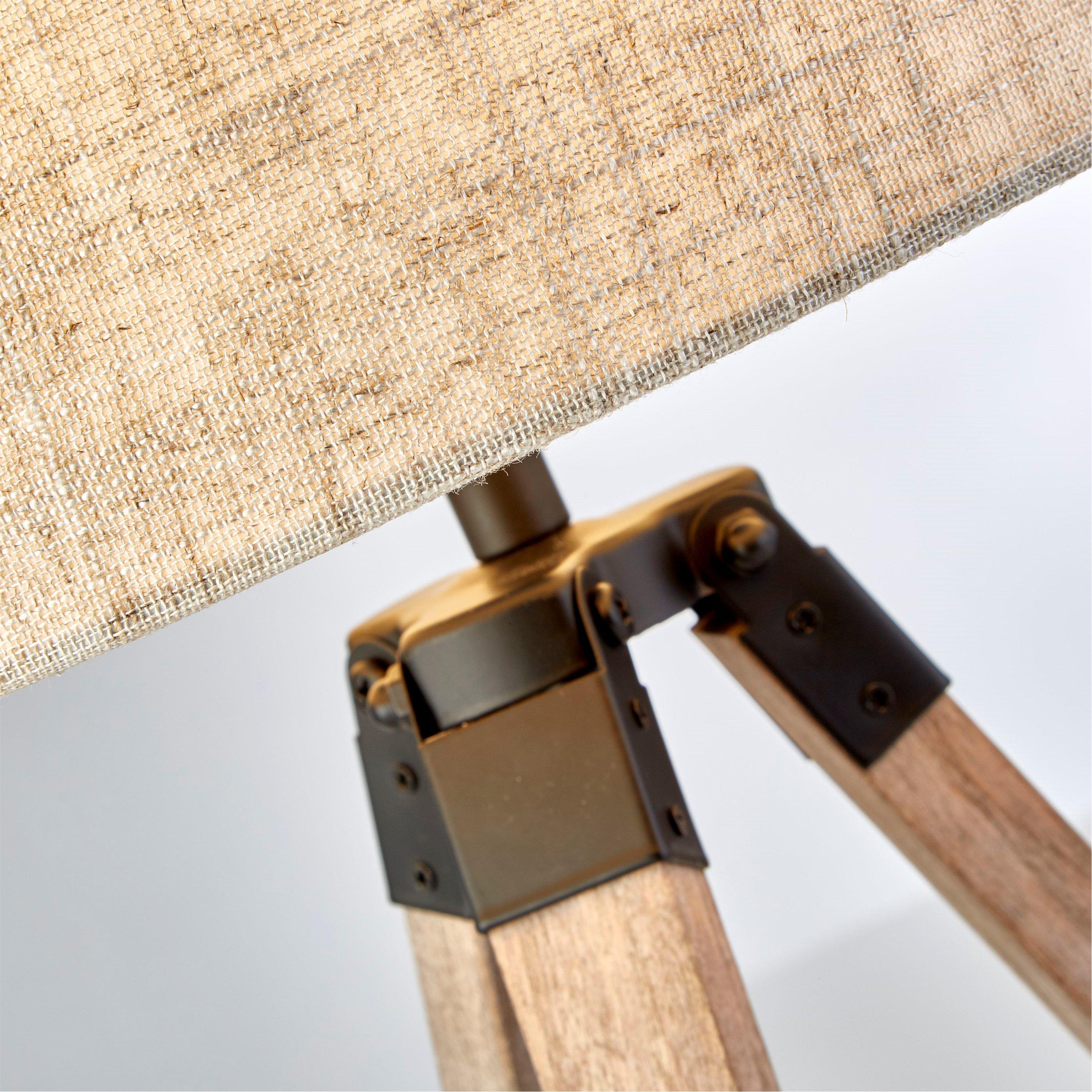 Grey - Lighting Collection - Tripod Table Lamp With Linen Shade - 4