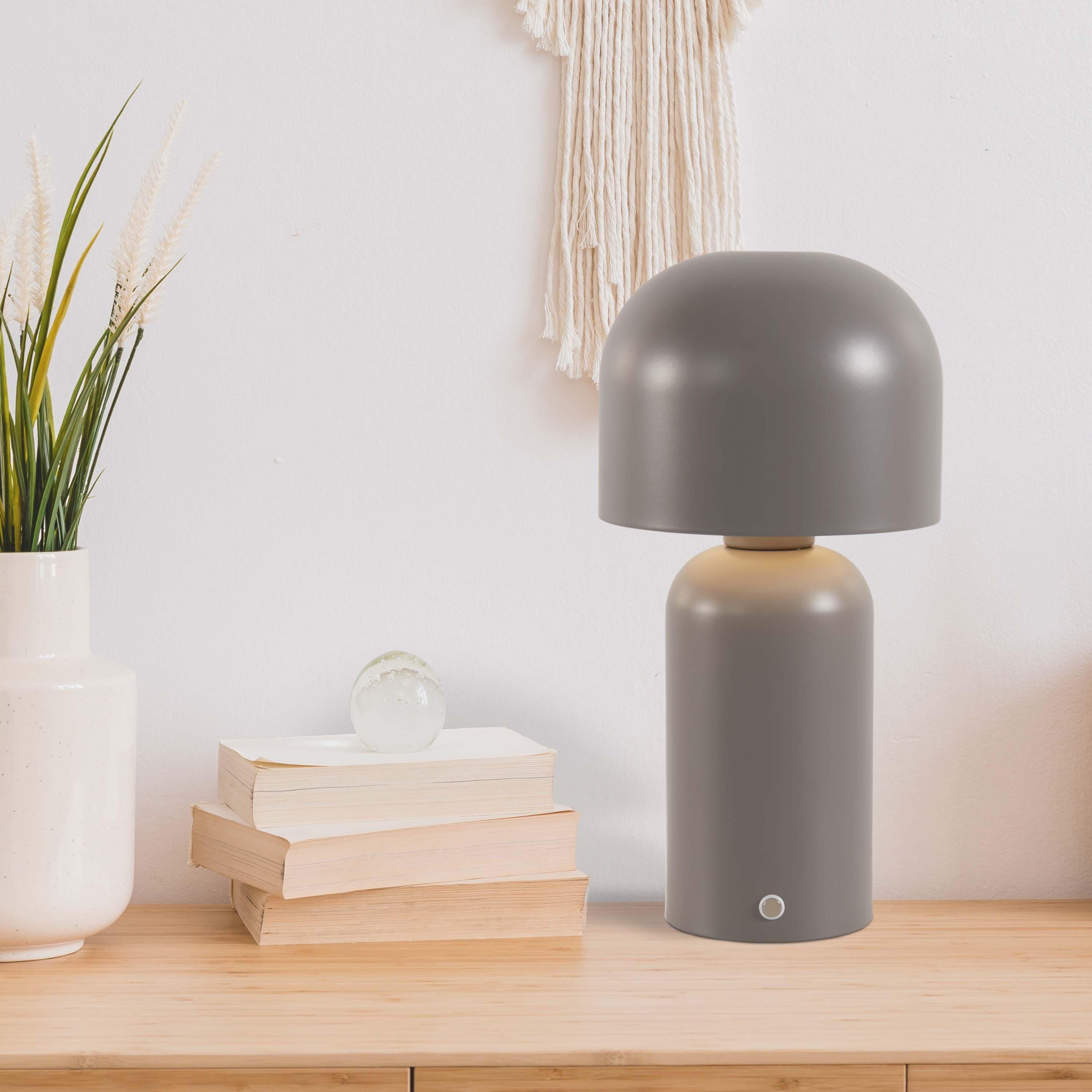 Grey - Lighting Collection - Rechargble Usb Matt Grey Led Lamp - 1