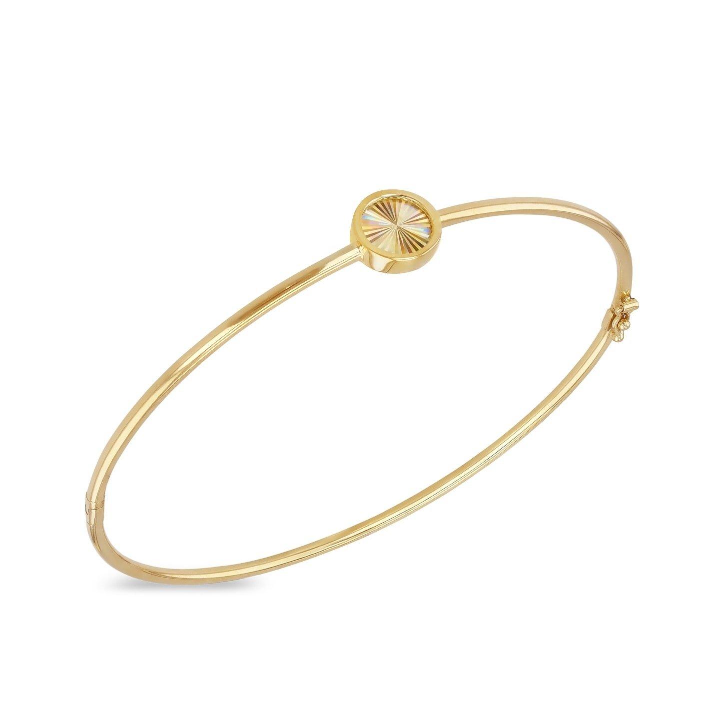 Yellow Gold - Be You - 9ct Gold Rainbow Circel Bangle - 1
