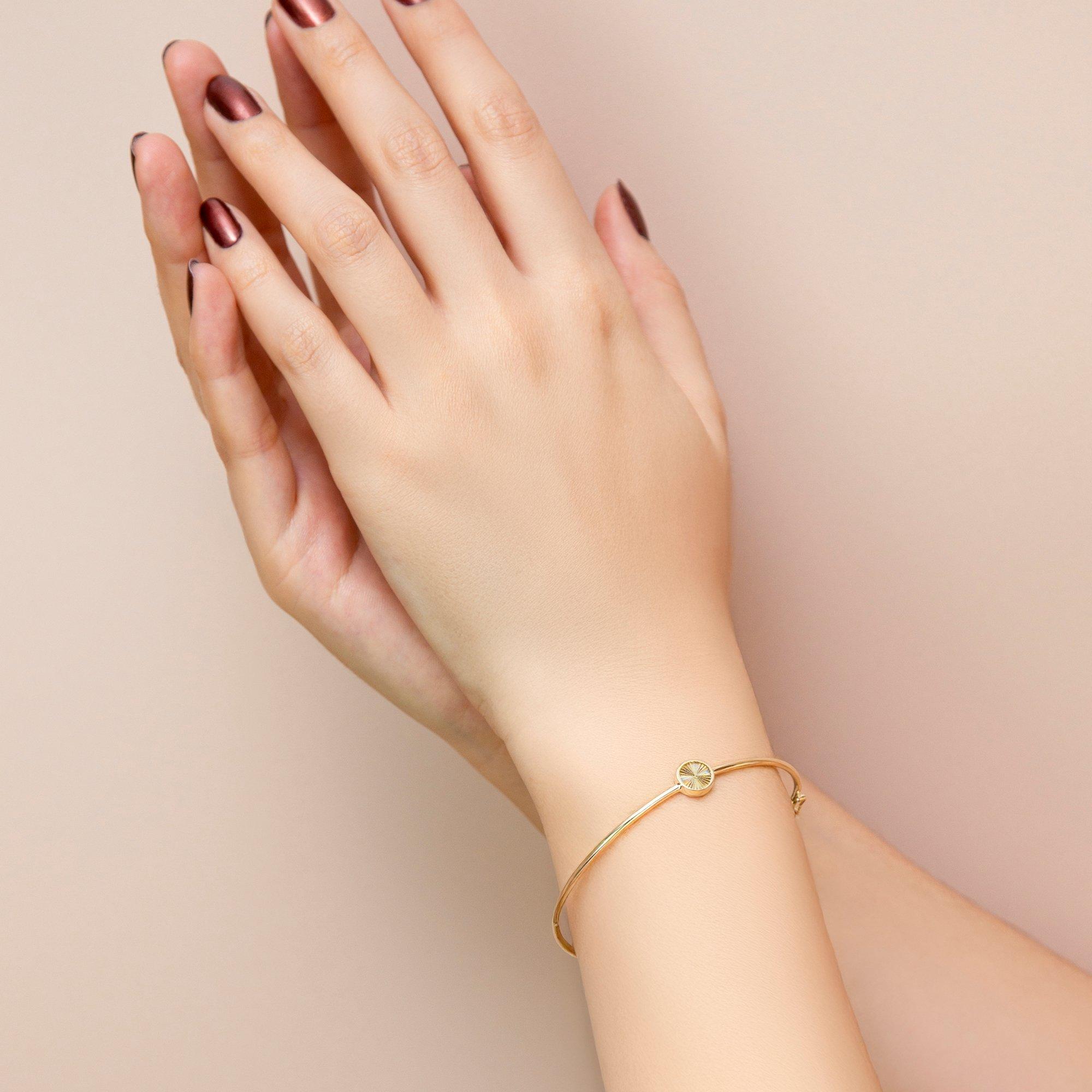 Yellow Gold - Be You - 9ct Gold Rainbow Circel Bangle - 2