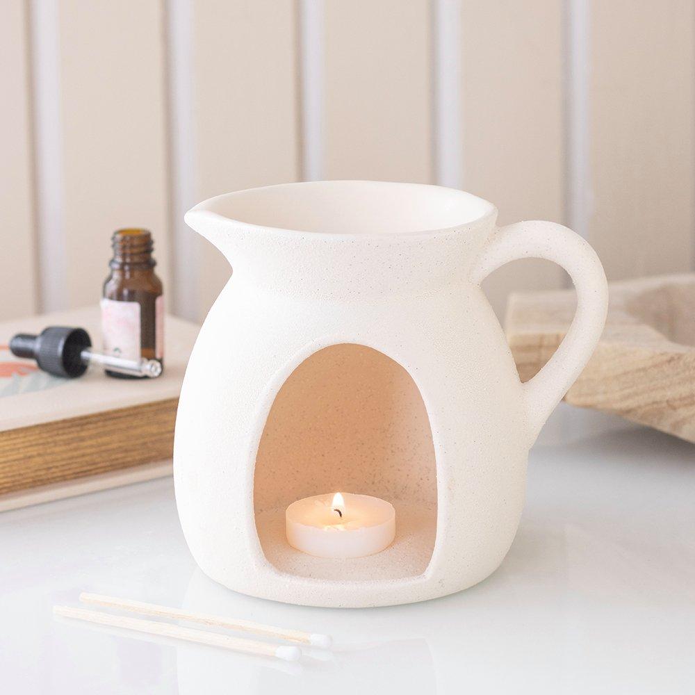White - Something Different - Jug Shaped Oil Burner and Wax Warmer - 1