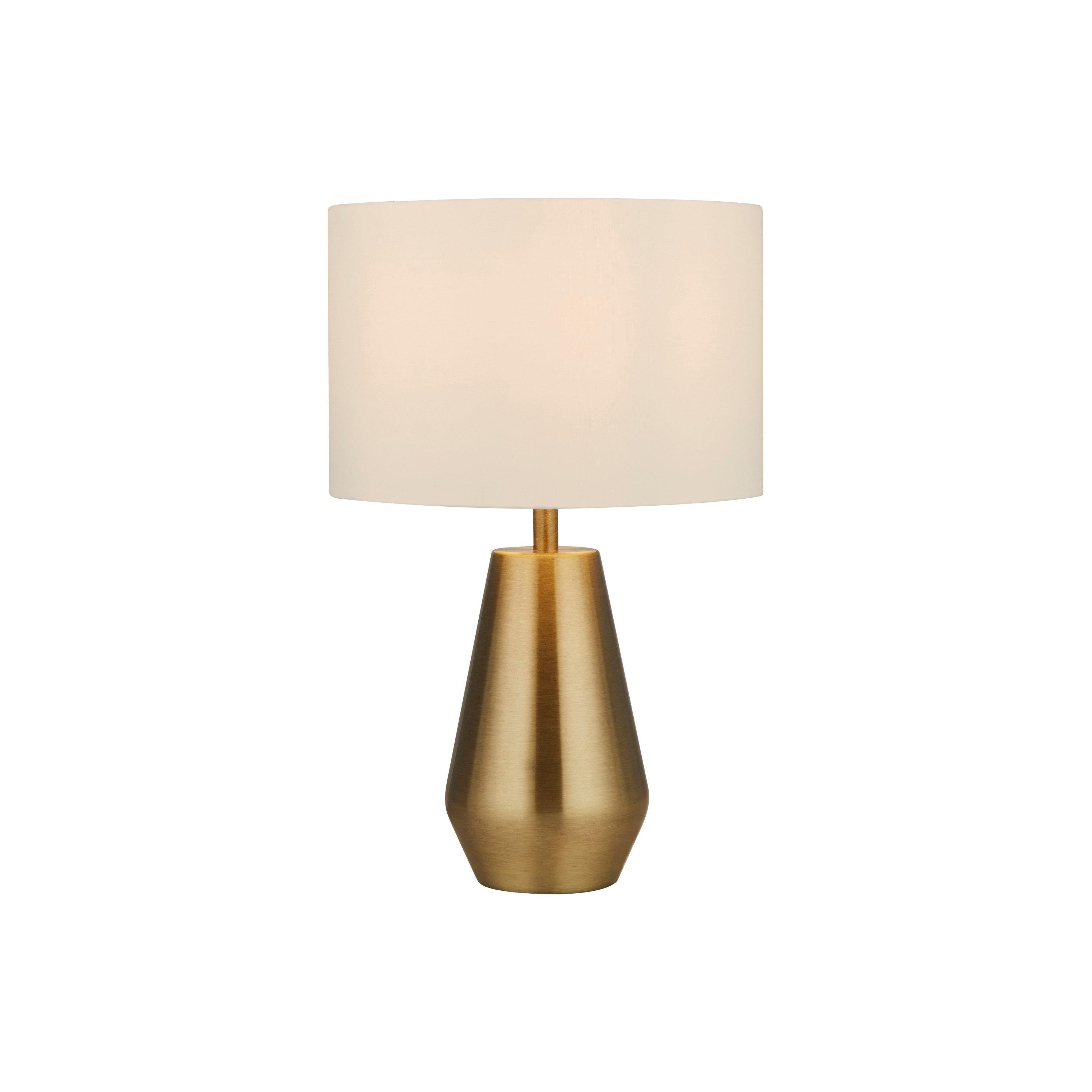 Antique Brass - Lighting Collection - Pair Touch Table Lamps - Antique Brass Base/Cream - 2