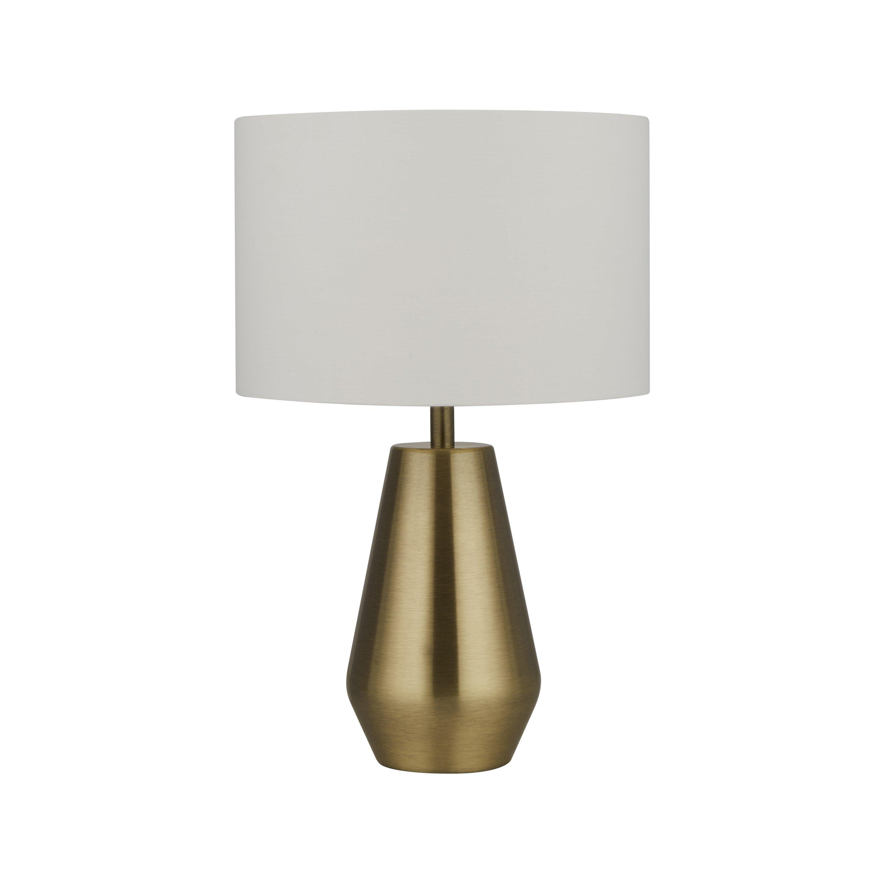 Antique Brass - Lighting Collection - Pair Touch Table Lamps - Antique Brass Base/Cream - 3